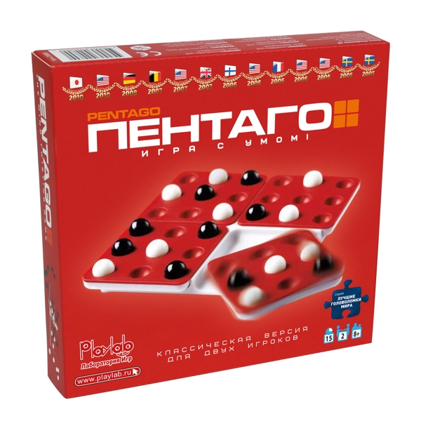 Настольная игра Пентаго Настольная игра ПентагоНастольная игра Пентаго – классическая версия в компактной упаковке. Теперь вы можете брать Пентаго с собой в дорогу, путешествие, поездки!<br>