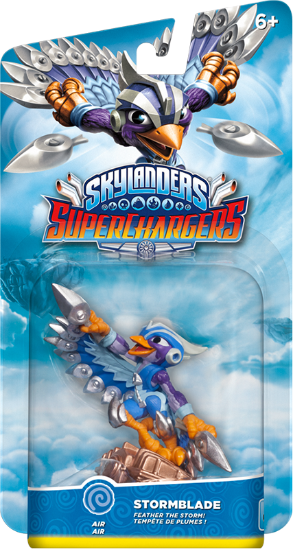Skylanders SuperChargers. Интерактивная фигурка. Суперзаряд. Stormblade (стихия Air) Skylanders SuperChargers. Интерактивная фигурка. Суперзаряд. Stormblade (стихия Air)С того дня, когда она оставила гнездо, Stormblade всегда стремилась добраться туда, где еще никто не бывал. В юном возрасте она отважилась покинуть свой родной остров и камнем устремилась вниз, на поиски дна Скайленда, но обнаружила, что никакого дна не существует. Ее любопытство не было удовлетворено, как и ее вера в то, что за пределами этого мира что-то есть.<br>