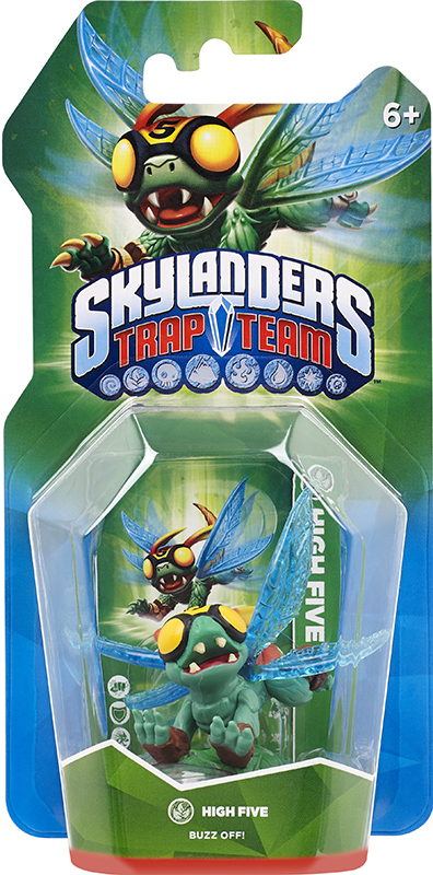 Skylanders Trap Team. Интерактивная фигурка High Five (стихия Life) Skylanders Trap Team. Интерактивная фигурка High Five (стихия Life)С самого детства High Five был одним из самых быстрых гонщиков среди стрекоз. Но будучи пятым сыном Его Величества Короля Стрекоз, ему не разрешалось принимать участие в ежегодных соревнованиях в силу своего возраста. Вместо этого, ему приходилось следить со стороны, как четверо его старших братьев соревновались за столь желанный Трофей Спаркса, который, по легенде, обладал магическими свойствами.<br>