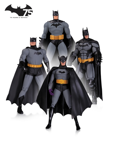 Набор фигурок Batman. 75th Anniversary №1. 4 в 1 (17 см) Набор фигурок Batman. 75th Anniversary №1. 4 в 1 (17 см)Представляем вашему вниманию набор фигурок Batman. 75th Anniversary №1. 4 в 1, специальное коллекционное издание выпущено ограниченным тиражом к 75-летию Бэтмена.<br>