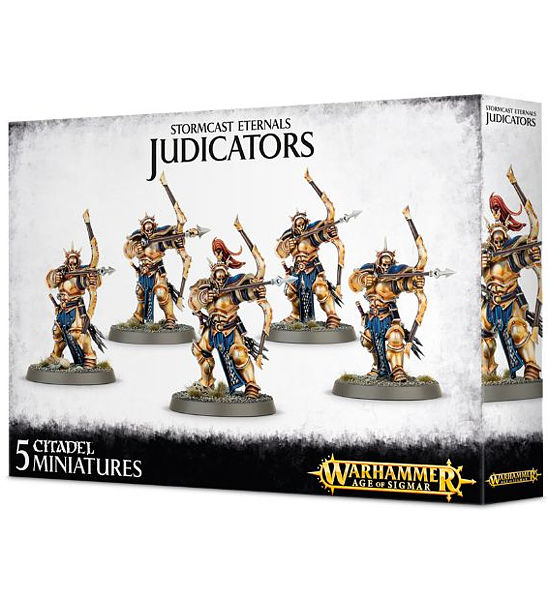 Warhammer. Набор миниатюр Stormcast Eternals Judicators Warhammer. Набор миниатюр Stormcast Eternals JudicatorsВ наборе Warhammer Stormcast Eternals Judicators находятся детали для сборки 5 судей и вооружения их различными видами оружия. Также в набор входят опции для сборки Судьи Прим.<br>
