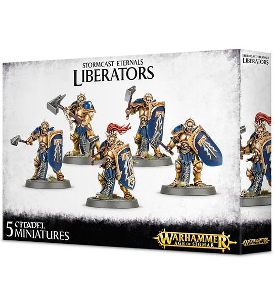 Warhammer. Набор миниатюр Stormcast Eternals Liberators Warhammer. Набор миниатюр Stormcast Eternals LiberatorsПредставляем вашему вниманию набор миниатюр Stormcast Eternals Liberators, созданный по мотивам игры Warhammer.<br>