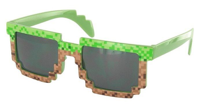 Пиксельные очки в стиле Minecraft. Блок земли Пиксельные очки в стиле Minecraft. Блок землиПредставляем вашему вниманию пиксельные очки в стиле «Minecraft». Блок земли, созданные по мотивам популярной игры.<br>