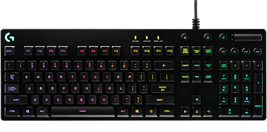 Клавиатура Logitech G810 Orion Spectrum проводная игровая с подсветкой для PC Клавиатура Logitech G810 Orion Spectrum проводная игровая с подсветкой для PCКлавиатура Logitech G810 Orion Spectrum разработана для активной игры – ее конструкция обеспечивает высокую производительность. Устройство снабжено чувствительными механическими переключателями Romer-G для клавиатур.<br>