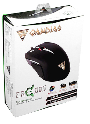Мышь Gamdias Erebos Optical проводная оптическая игровая с подсветкой для PC Мышь Gamdias Erebos Optical проводная оптическая игровая с подсветкой для PCИгровая мышь Gamdias Erebos имеет агрессивный дизайн и обладает наборами сменных накладок, регулировкой веса и мощным оптическим сенсором.<br>