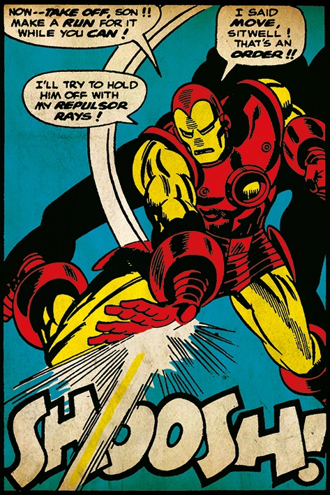 Плакат Iron Man: Shoosh Плакат Iron Man: ShooshПлакат Iron Man: Shoosh создан по мотивам комиксов вселенной Marvel, на нем изображен Железный Человек.<br>