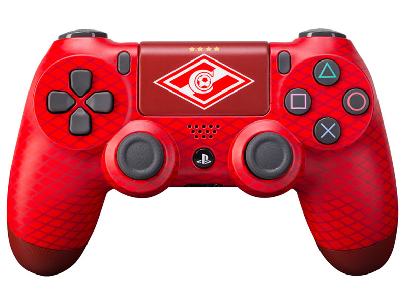 Кастомизированный беспроводной геймпад DualShock 4 для PS4 (Гладиатор) Кастомизированный беспроводной геймпад DualShock 4 для PS4 (Гладиатор)Кастомизированный вариант игрового беспроводного контроллера для консоли SONY PlayStation4 коллекции ФК Спартак. В геймпаде продуманы все способы и средства, которые отвечают за контроль над игровым процессом, игра становится интересней, азартней и реальней!<br>