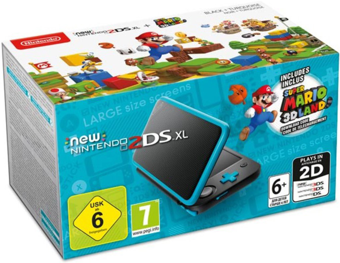 Игровая консоль New Nintendo 2DS XL (черный / бирюзовый) + игра Super Mario 3D Land
Игровая консоль New Nintendo 2DS XL (черный / бирюзовый) + игра Super Mario 3D Land