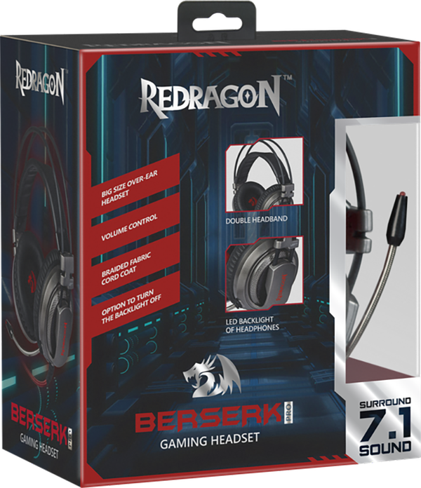 Гарнитура Redragon Berserk Pro проводная игровая с подсветкой для PC (черный + серый)
Гарнитура Redragon Berserk Pro проводная игровая с подсветкой для PC (черный + серый)