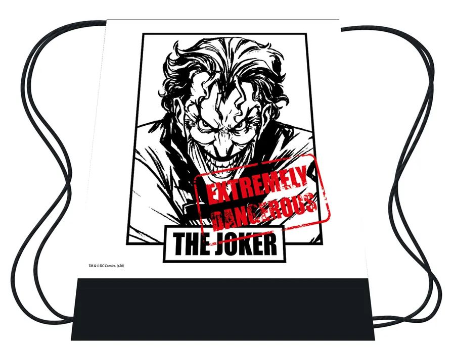 Сумка для сменной обуви с рисунком – Warner Bros. «DC Comics Джокер – Extremely Dangerous»
Сумка для сменной обуви с рисунком – Warner Bros. «DC Comics Джокер – Extremely Dangerous»