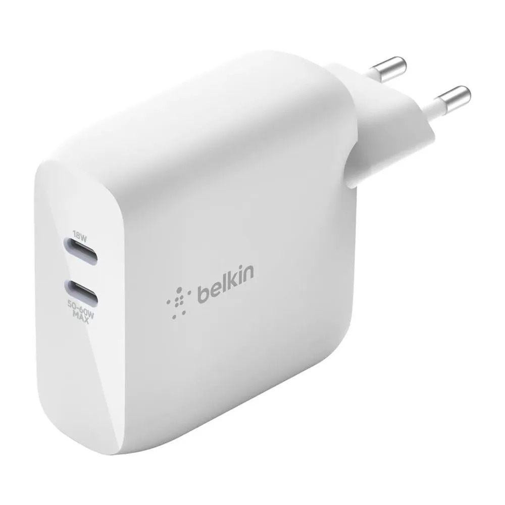 Сетевое зарядное устройство Belkin 68Вт, Dual (50Вт+18Вт), GAN USB-С (белый) (WCH003vfWH)
Сетевое зарядное устройство Belkin 68Вт, Dual (50Вт+18Вт), GAN USB-С (белый) (WCH003vfWH)