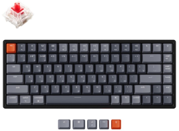 Клавиатура Keychron K2 беспроводная механическая с RGB подстветкой, Hot-Swap, Gateron Red Switch для PC
Клавиатура Keychron K2 беспроводная механическая с RGB подстветкой, Hot-Swap, Gateron Red Switch для PC