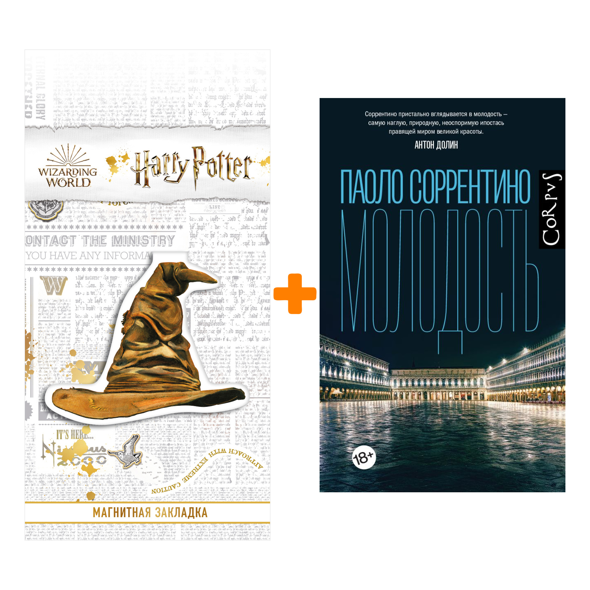 Набор Молодость. Соррентино П. + Закладка Harry Potter Распределяющая шляпа магнитная
Набор Молодость. Соррентино П. + Закладка Harry Potter Распределяющая шляпа магнитная