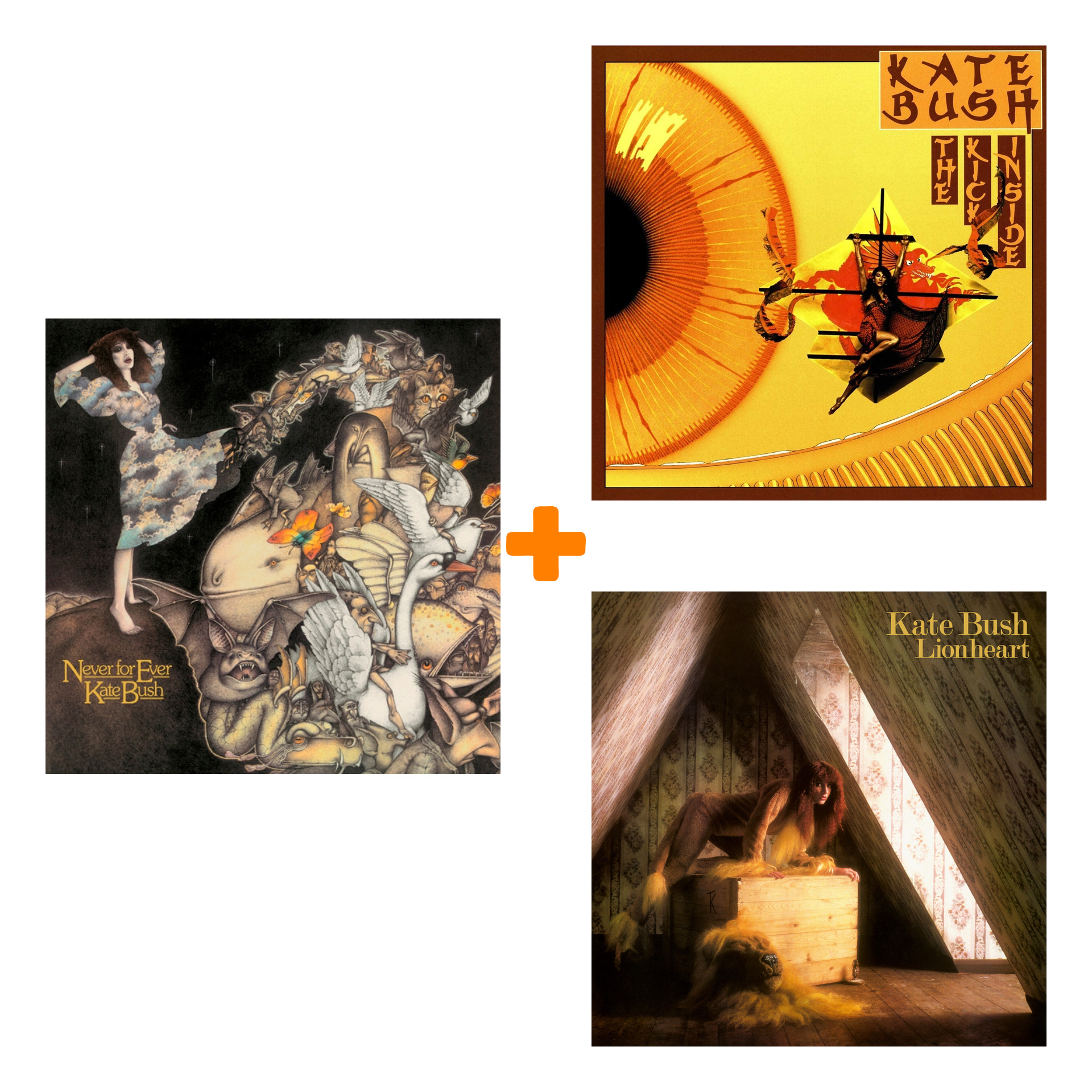 Набор для меломанов «Рок»: Kate Bush – Lionheart (LP) + Kate Bush – Never For Ever (LP) + Kate Bush – The Kick Inside (LP)
Набор для меломанов «Рок»: Kate Bush – Lionheart (LP) + Kate Bush – Never For Ever (LP) + Kate Bush – The Kick Inside (LP)