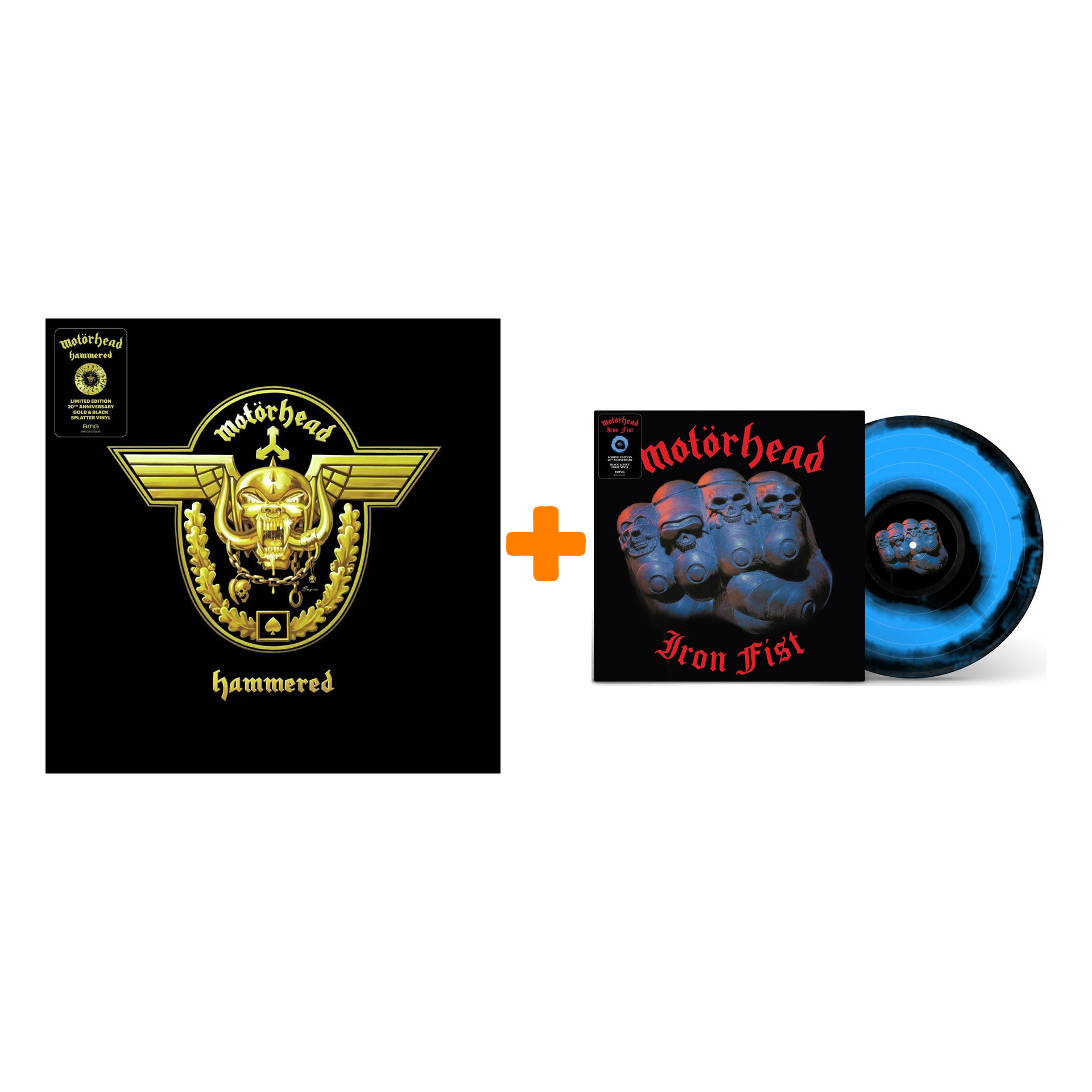 Motorhead – Hammered. Yellow & Black Splatter Vinyl (LP) + Iron Fist. 40Th Anniversary Edition. Blue & Black Swirl Vinyl (LP)
Motorhead – Hammered. Yellow & Black Splatter Vinyl (LP) + Iron Fist. 40Th Anniversary Edition. Blue & Black Swirl Vinyl (LP)