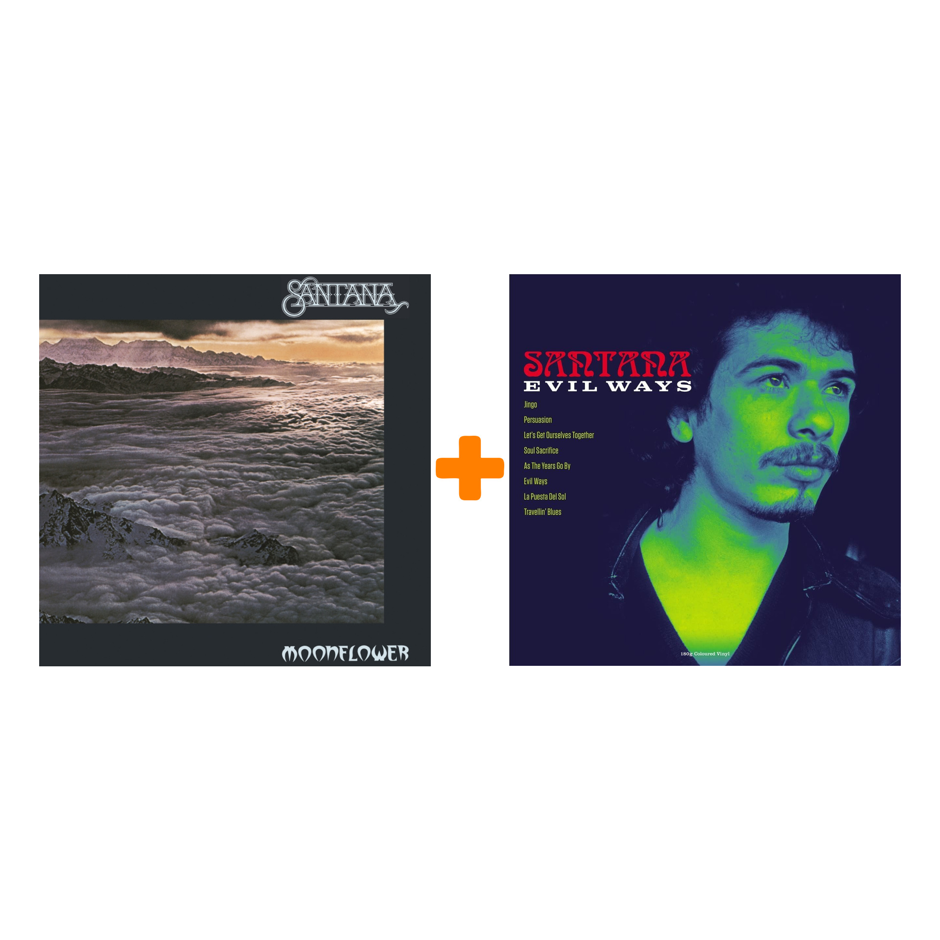 Santana – Moonflower. Coloured Vinyl (2 LP) + Evil ways Coloured Yellow Vinyl (LP)
Santana – Moonflower. Coloured Vinyl (2 LP) + Evil ways Coloured Yellow Vinyl (LP)