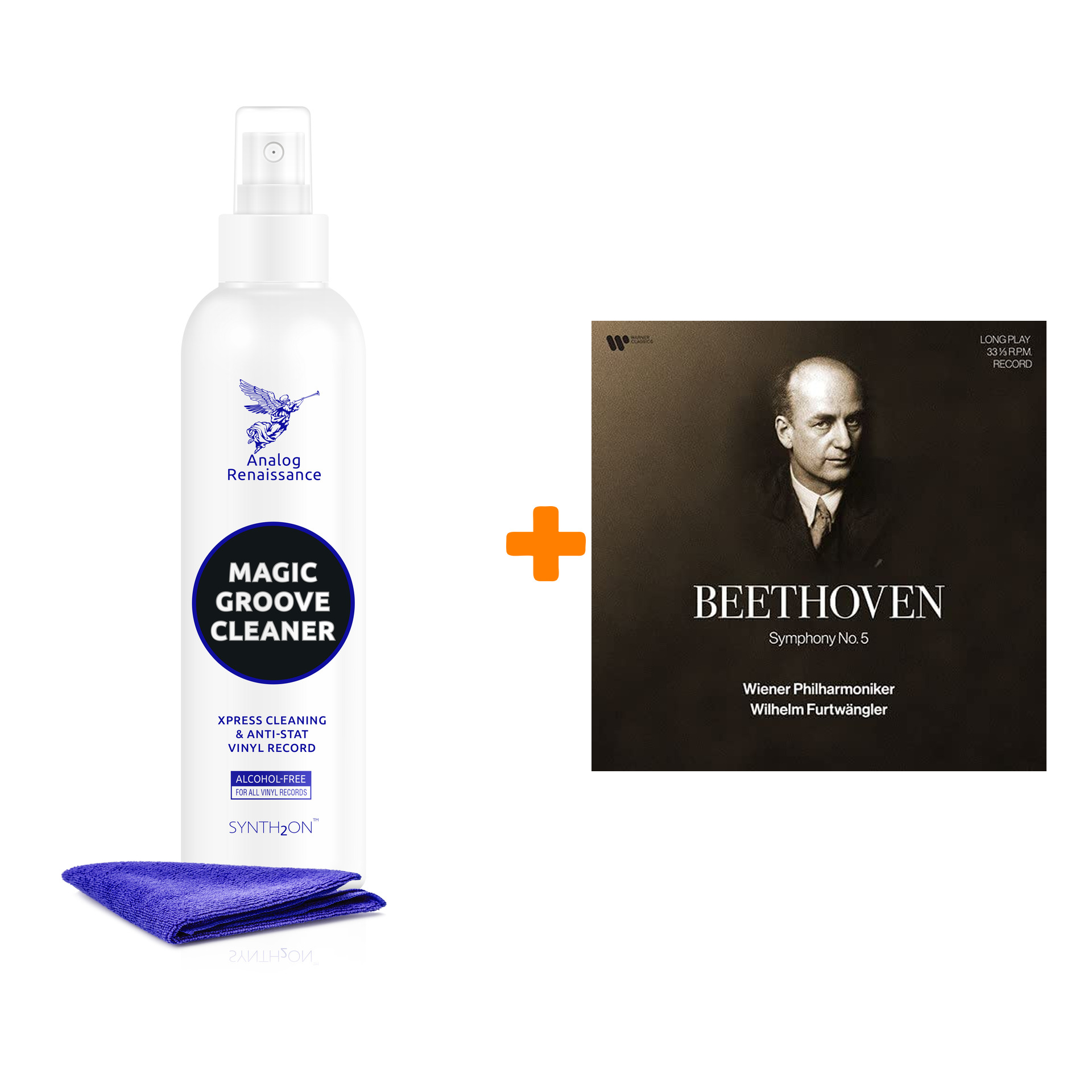 FURTWANGLER WILHELM & WIENER PHILHARMONIKER Beethoven Symphony No.5 1954 LP + Спрей для очистки LP с микрофиброй 250мл Набор
FURTWANGLER WILHELM & WIENER PHILHARMONIKER Beethoven Symphony No.5 1954 LP + Спрей для очистки LP с микрофиброй 250мл Набор