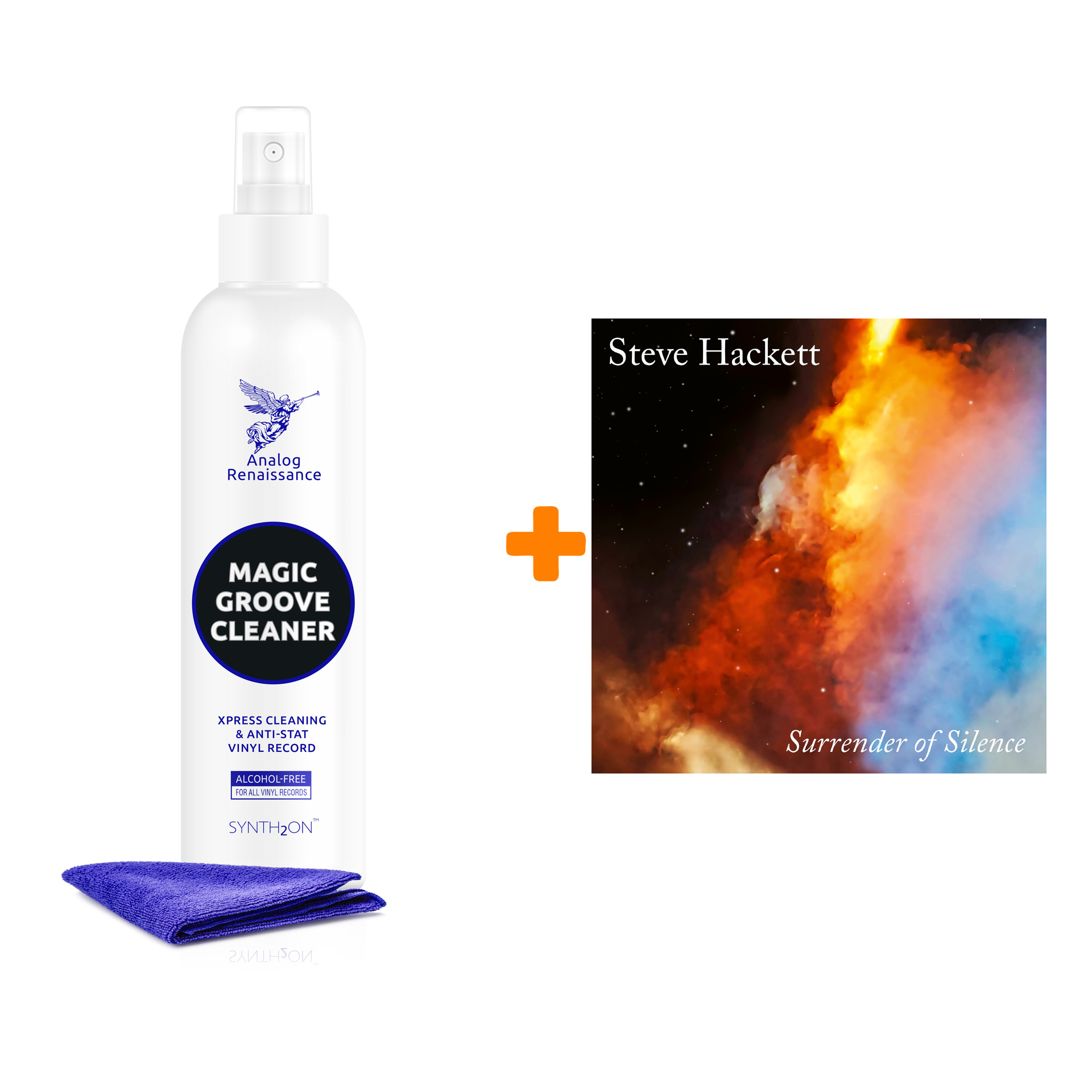 HACKET STEVE Surrender Of Silence 2LP+CD + Спрей для очистки LP с микрофиброй 250мл Набор
HACKET STEVE Surrender Of Silence 2LP+CD + Спрей для очистки LP с микрофиброй 250мл Набор