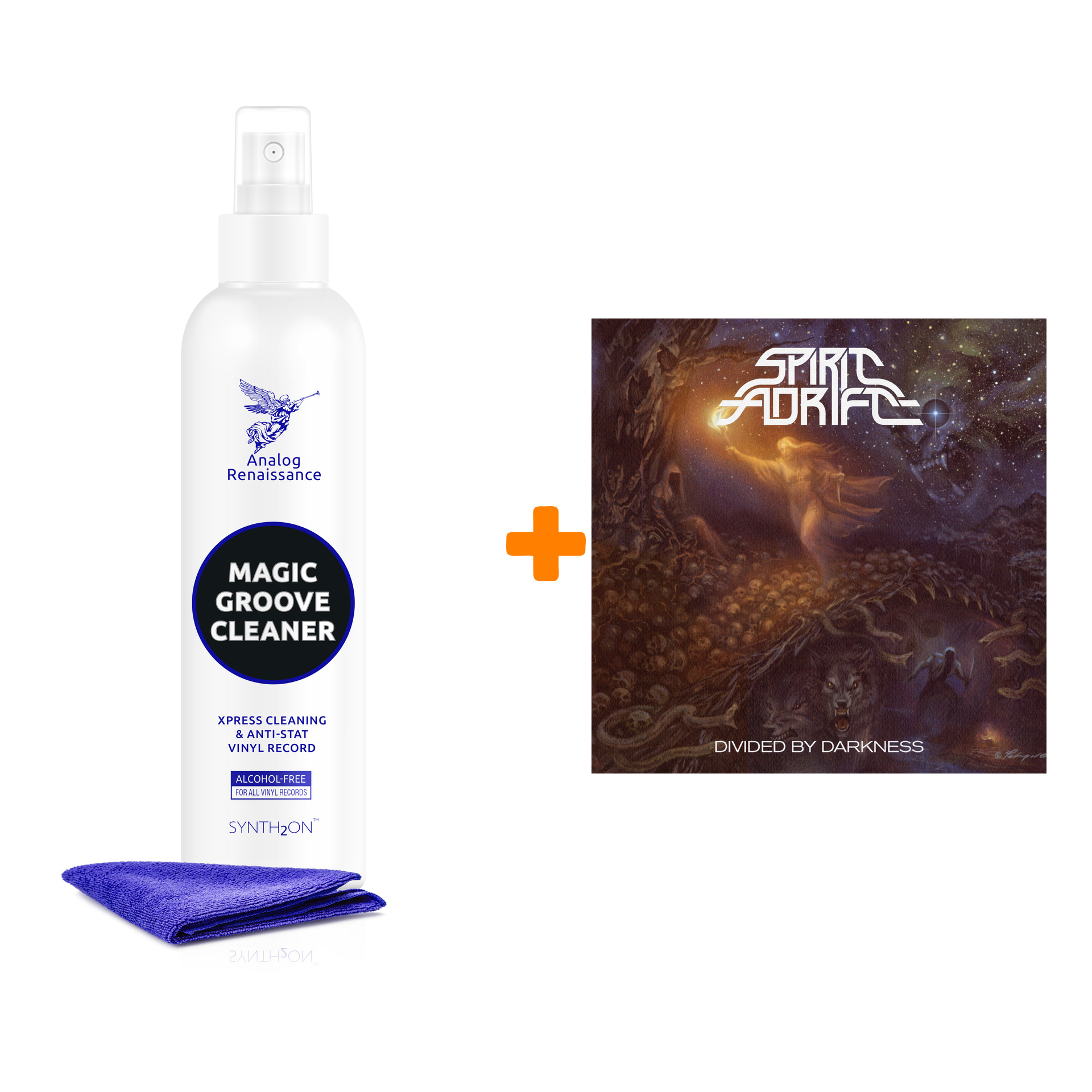 SPIRIT ADRIFT Divided By Darkness Neon Orange Vinyl LP + Спрей для очистки LP с микрофиброй 250мл Набор
SPIRIT ADRIFT Divided By Darkness Neon Orange Vinyl LP + Спрей для очистки LP с микрофиброй 250мл Набор