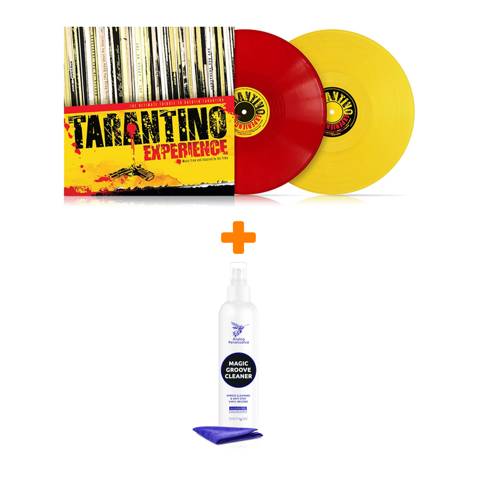 V/A The Tarantino Experience Limited Edition Coloured Vinyl 2LP + Спрей для очистки LP с микрофиброй 250мл Набор
V/A The Tarantino Experience Limited Edition Coloured Vinyl 2LP + Спрей для очистки LP с микрофиброй 250мл Набор