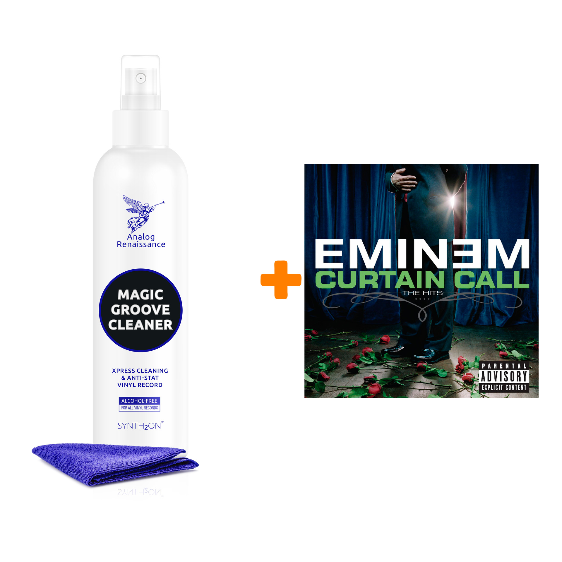 EMINEM Curtain Call The Hits 2LP + Спрей для очистки LP с микрофиброй 250мл Набор
EMINEM Curtain Call The Hits 2LP + Спрей для очистки LP с микрофиброй 250мл Набор