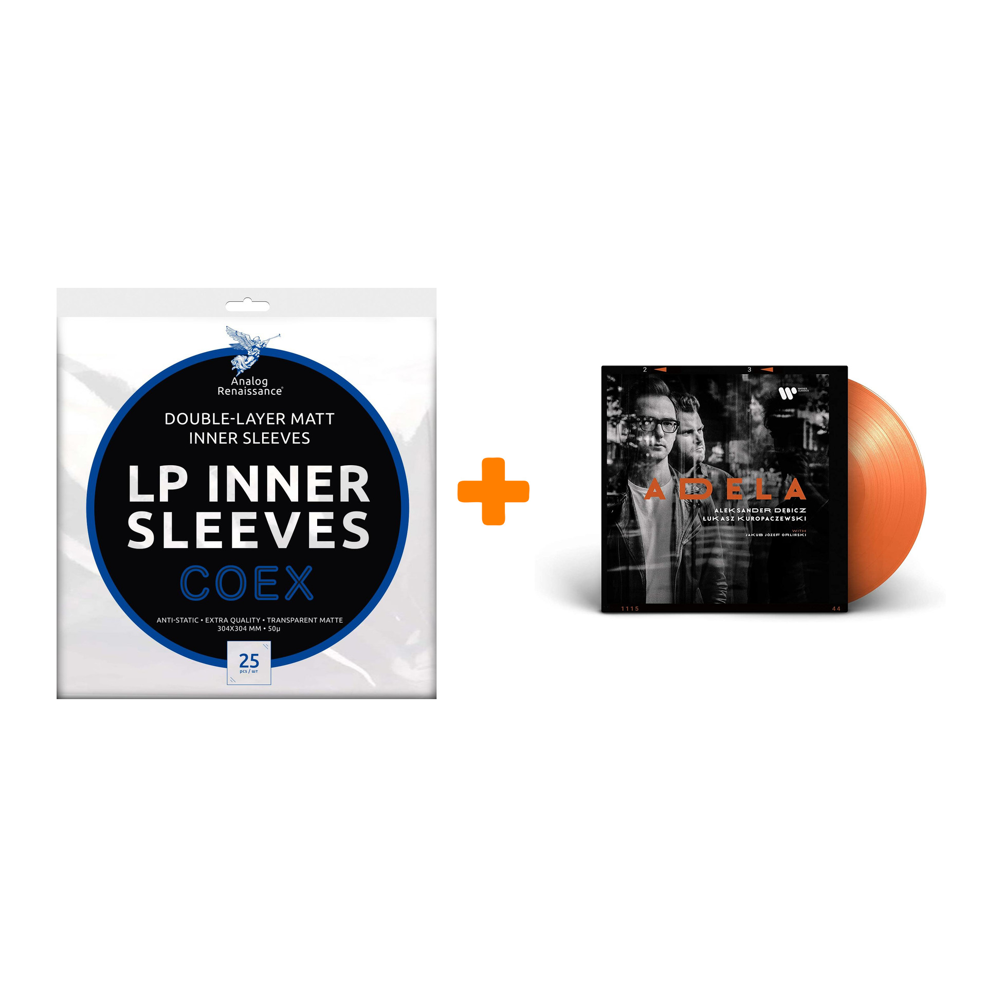 ALEKSANDER DEBICZ, LUKASZ KUROPACZEWSKI FEAT. JAKUB JOZEF ORLINSKI Adela Coloured Orange Vinyl LP + Конверты внутренние COEX для грампластинок 12"
ALEKSANDER DEBICZ, LUKASZ KUROPACZEWSKI FEAT. JAKUB JOZEF ORLINSKI Adela Coloured Orange Vinyl LP + Конверты внутренние COEX для грампластинок 12"