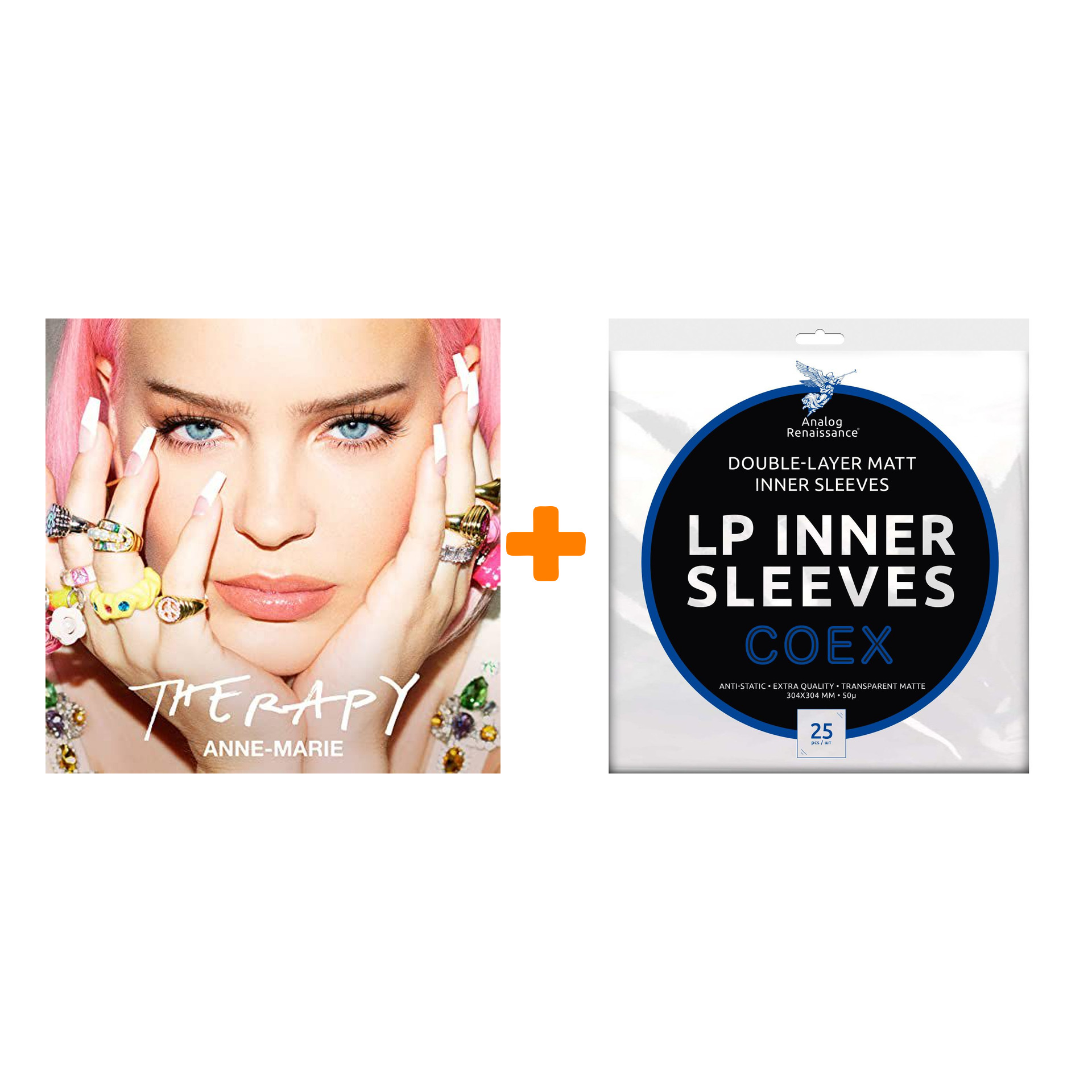 ANNE-MARIE Therapy Coloured Orange Vinyl LP + Конверты внутренние COEX для грампластинок 12" 25шт Набор
ANNE-MARIE Therapy Coloured Orange Vinyl LP + Конверты внутренние COEX для грампластинок 12" 25шт Набор