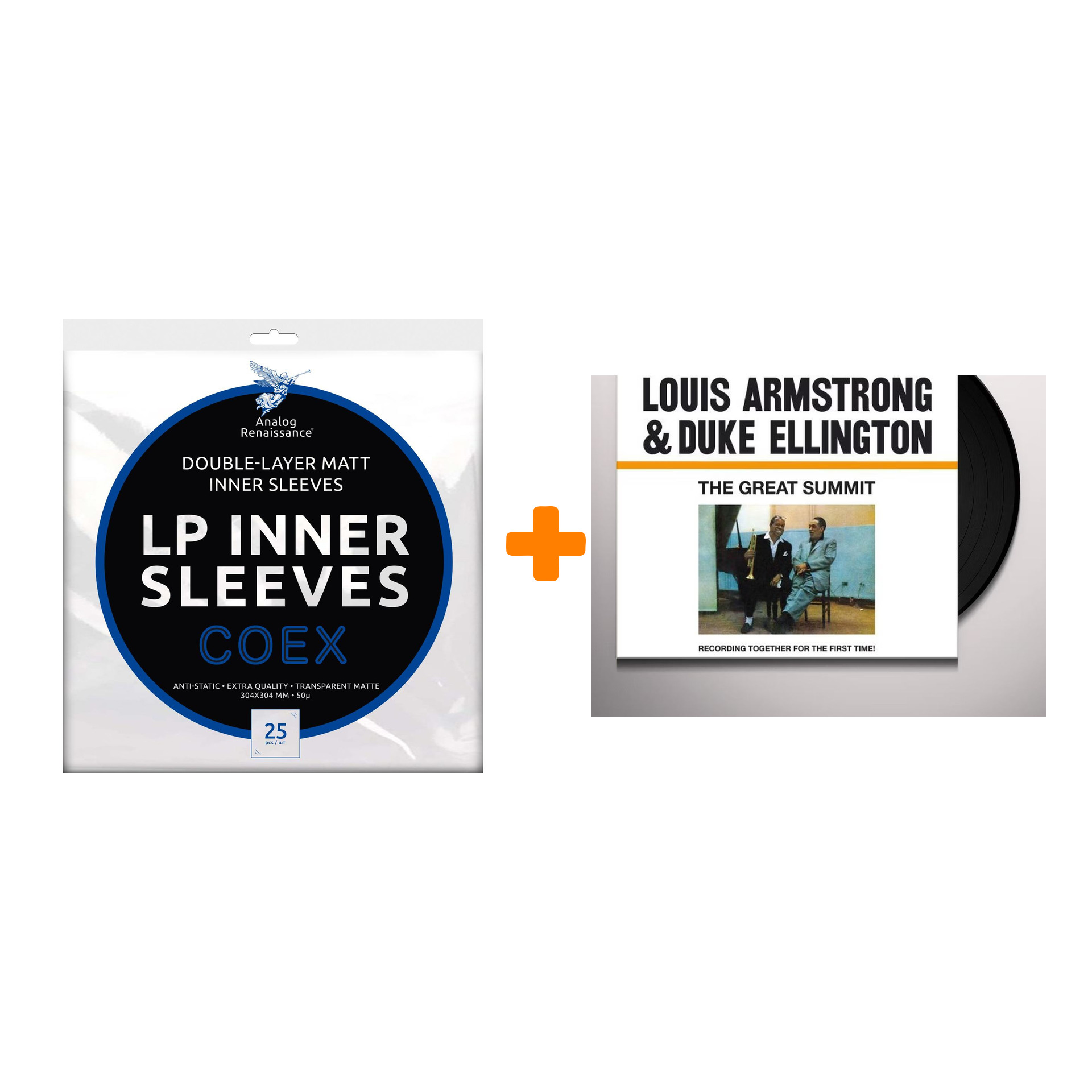 ARMSTRONG LOUIS & ELLINGTON DUKE The Great Summit LP + Конверты внутренние COEX для грампластинок 12" 25шт Набор
ARMSTRONG LOUIS & ELLINGTON DUKE The Great Summit LP + Конверты внутренние COEX для грампластинок 12" 25шт Набор