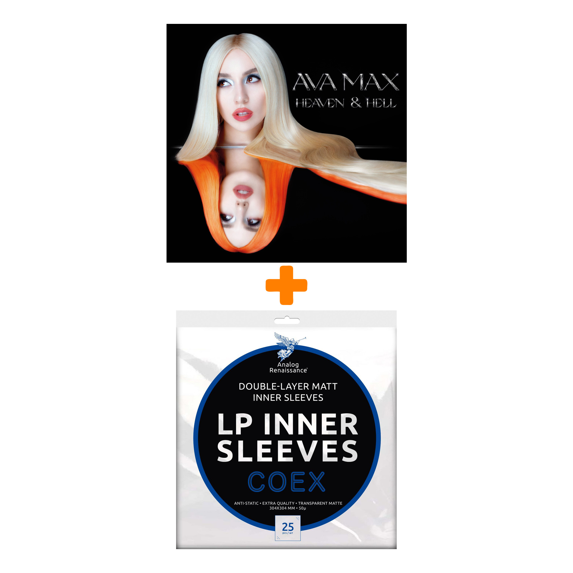 AVA MAX Heaven & Hell Coloured Orange Vinyl LP + Конверты внутренние COEX для грампластинок 12" 25шт Набор
AVA MAX Heaven & Hell Coloured Orange Vinyl LP + Конверты внутренние COEX для грампластинок 12" 25шт Набор