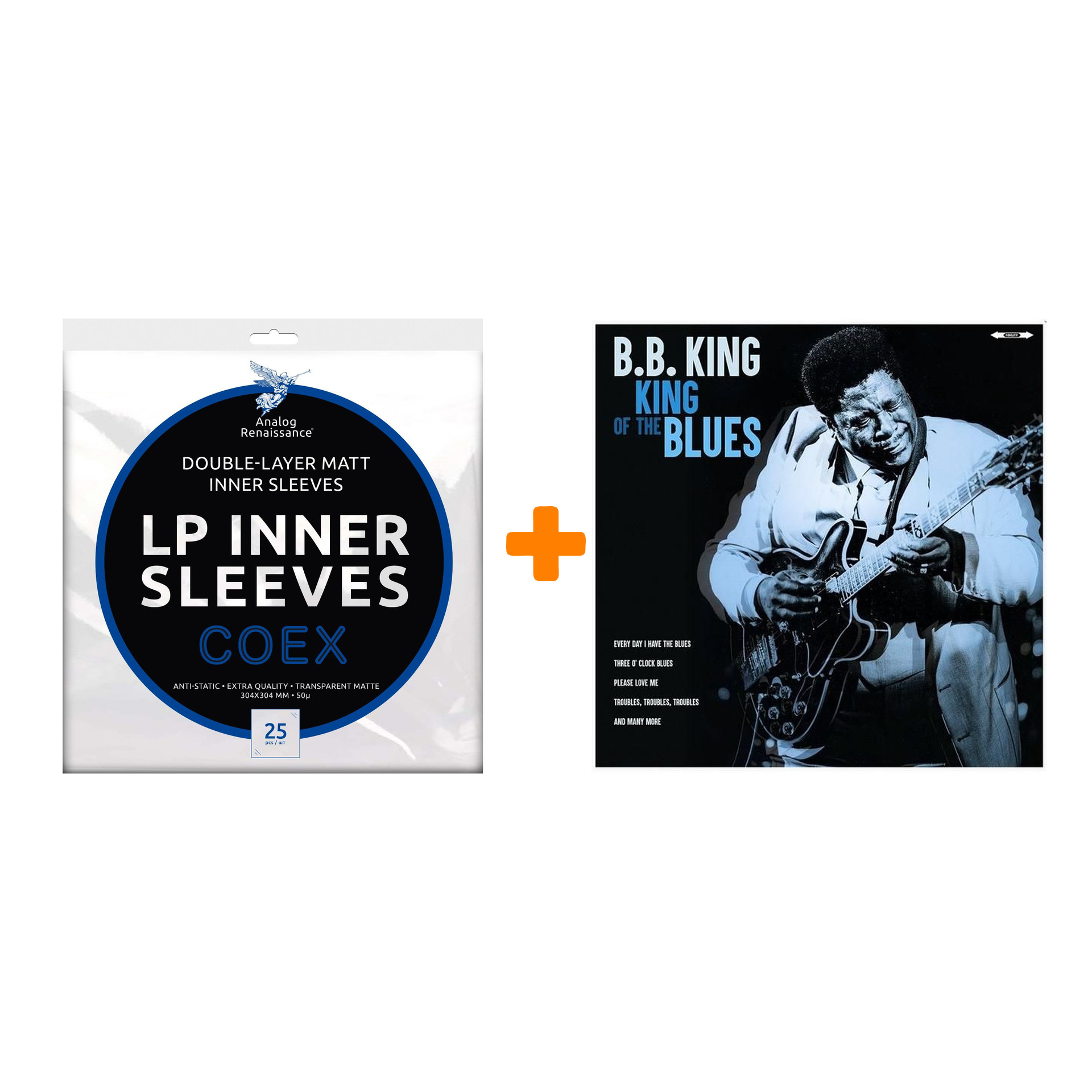 B.B.KING King Of The Blues LP + Конверты внутренние COEX для грампластинок 12" 25шт Набор
B.B.KING King Of The Blues LP + Конверты внутренние COEX для грампластинок 12" 25шт Набор