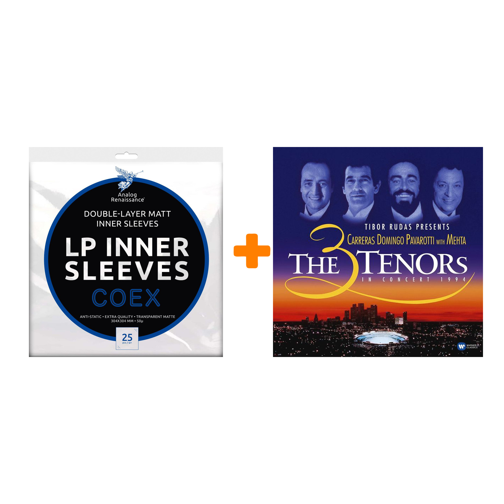 CARRERAS JOSE & DOMINGO PLACIDO & PAVAROTTI LUCIANO The 3 Tenors In Concert 1994 2LP + Конверты внутренние COEX для грампластинок 12" 25шт Набор
CARRERAS JOSE & DOMINGO PLACIDO & PAVAROTTI LUCIANO The 3 Tenors In Concert 1994 2LP + Конверты внутренние COEX для грампластинок 12" 25шт Набор