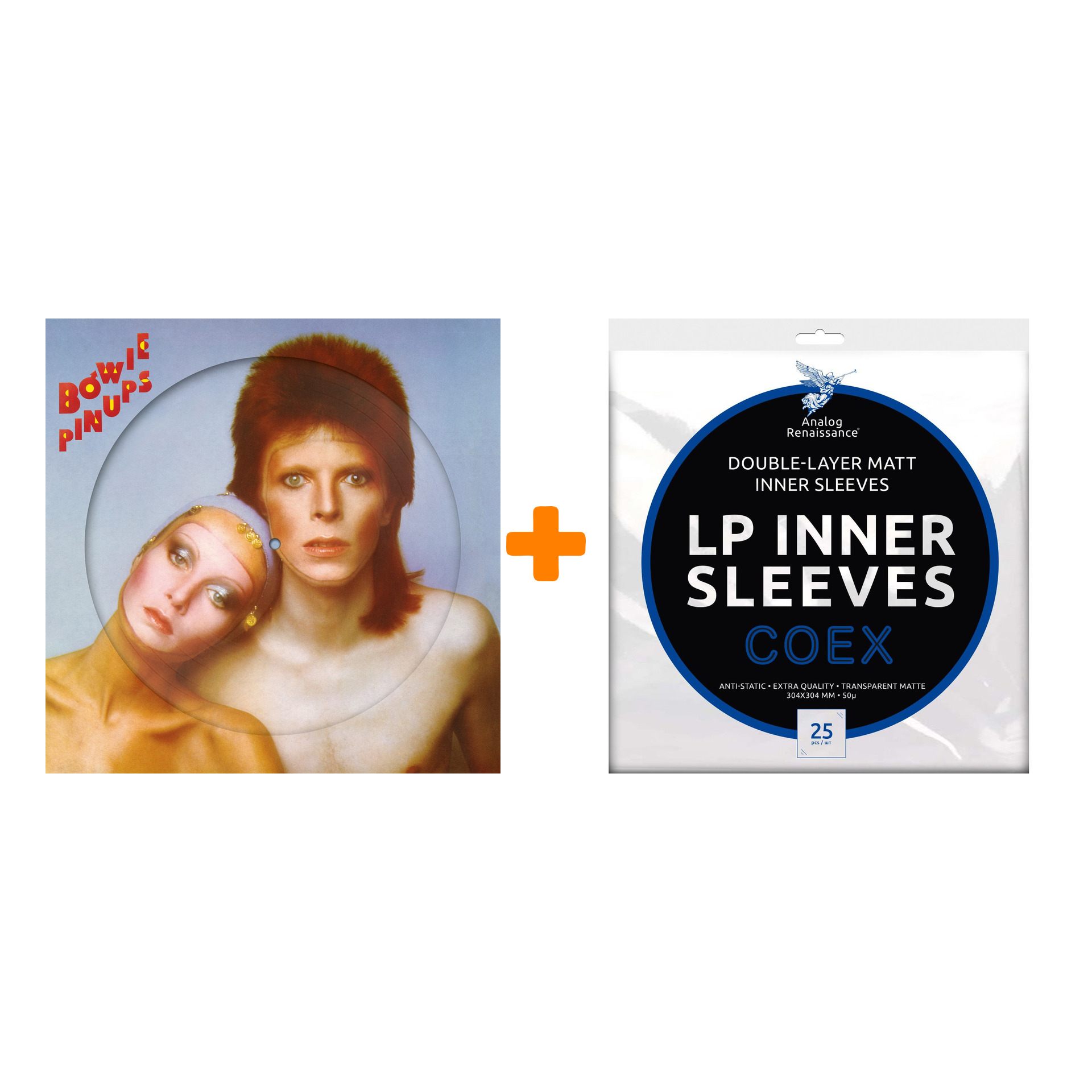 BOWIE DAVID Pin Ups Picture Vinyl LP + Конверты внутренние COEX для грампластинок 12" 25шт Набор
BOWIE DAVID Pin Ups Picture Vinyl LP + Конверты внутренние COEX для грампластинок 12" 25шт Набор