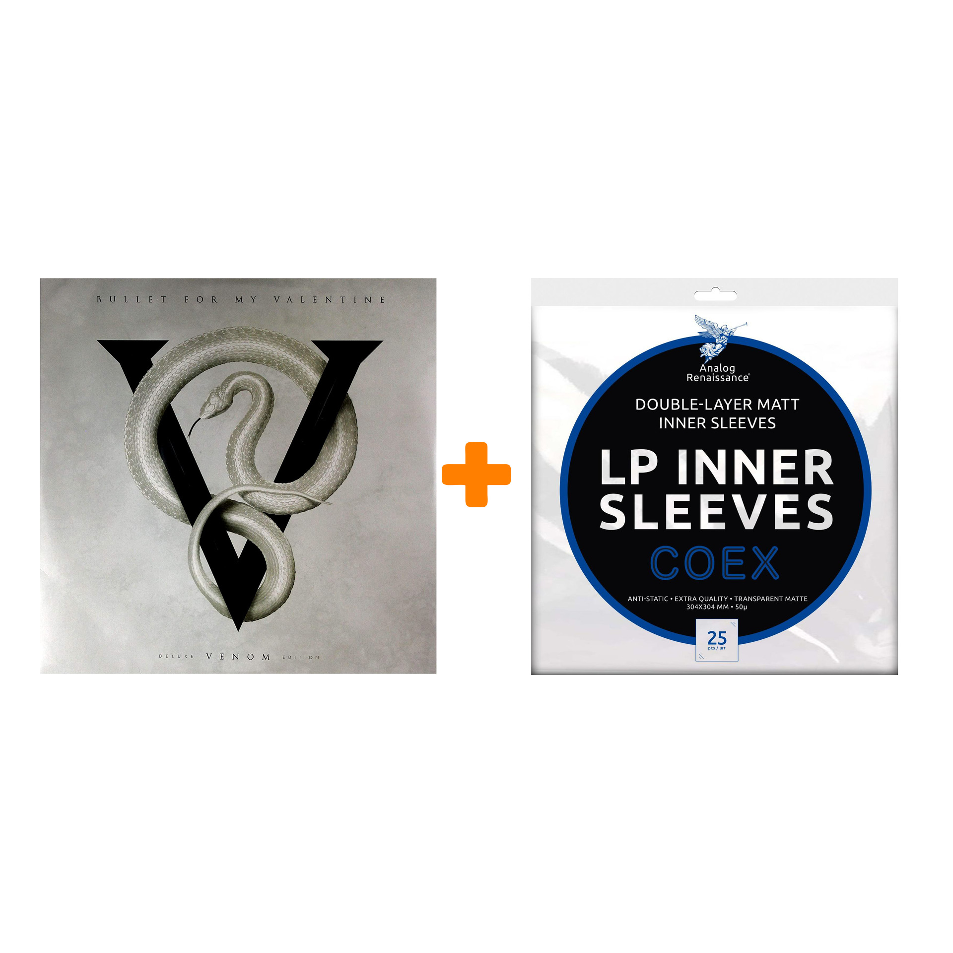 BULLET FOR MY VALENTINE Venom 2LP + Конверты внутренние COEX для грампластинок 12" 25шт Набор
BULLET FOR MY VALENTINE Venom 2LP + Конверты внутренние COEX для грампластинок 12" 25шт Набор