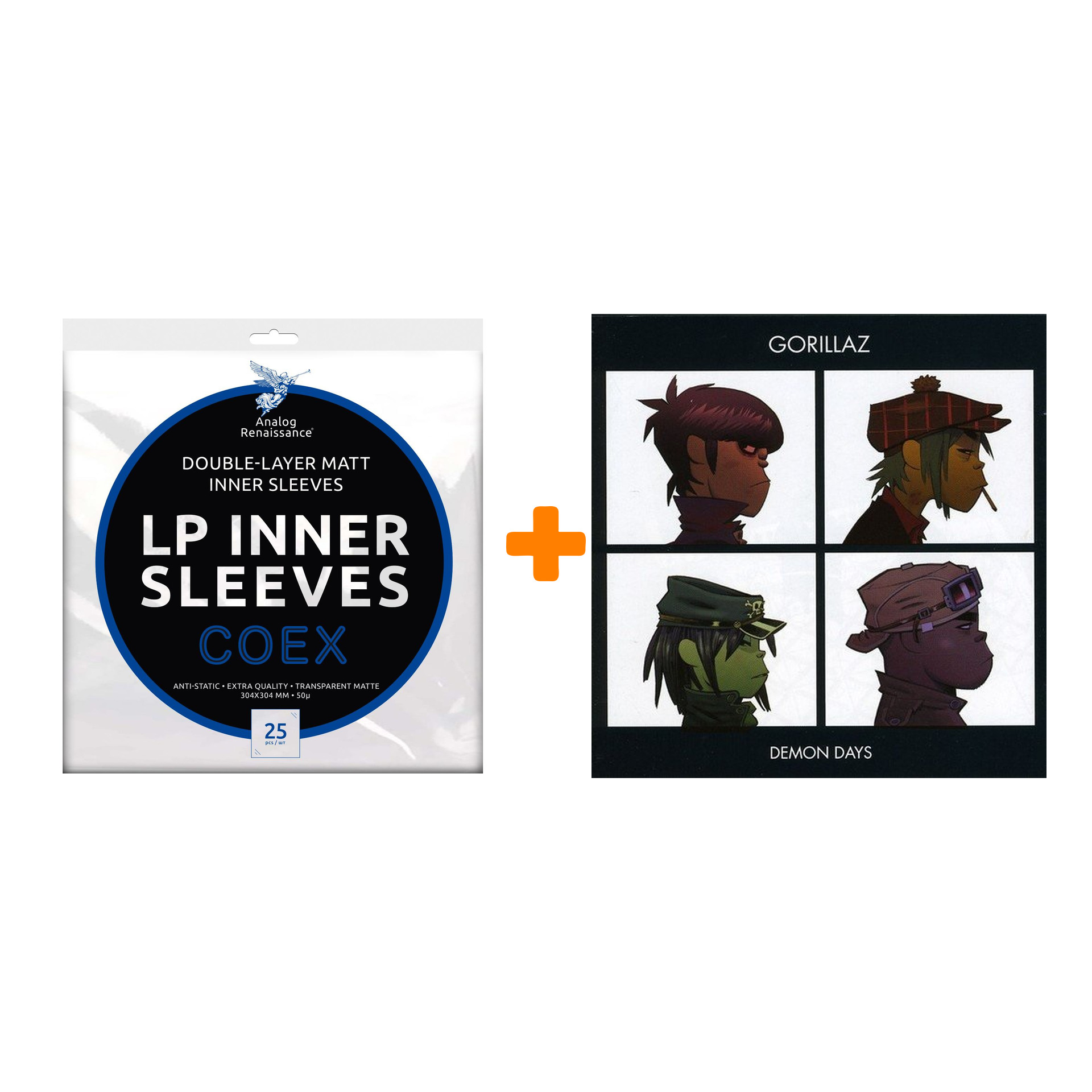 GORILLAZ Demon Days 2LP + Конверты внутренние COEX для грампластинок 12" 25шт Набор
GORILLAZ Demon Days 2LP + Конверты внутренние COEX для грампластинок 12" 25шт Набор