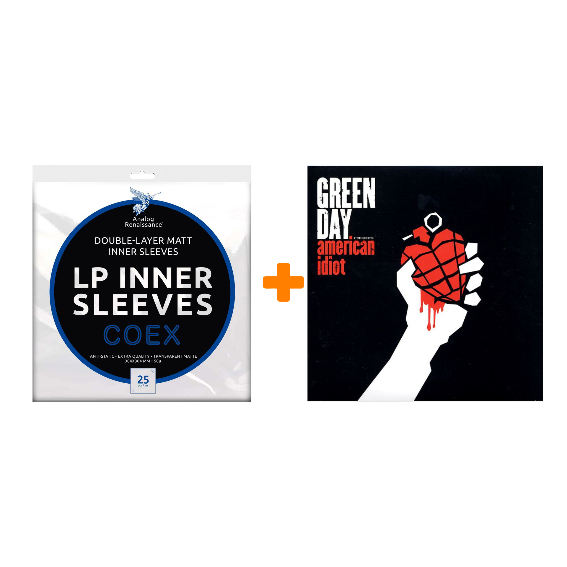 GREEN DAY American Idiot 2LP + Конверты внутренние COEX для грампластинок 12" 25шт Набор
GREEN DAY American Idiot 2LP + Конверты внутренние COEX для грампластинок 12" 25шт Набор