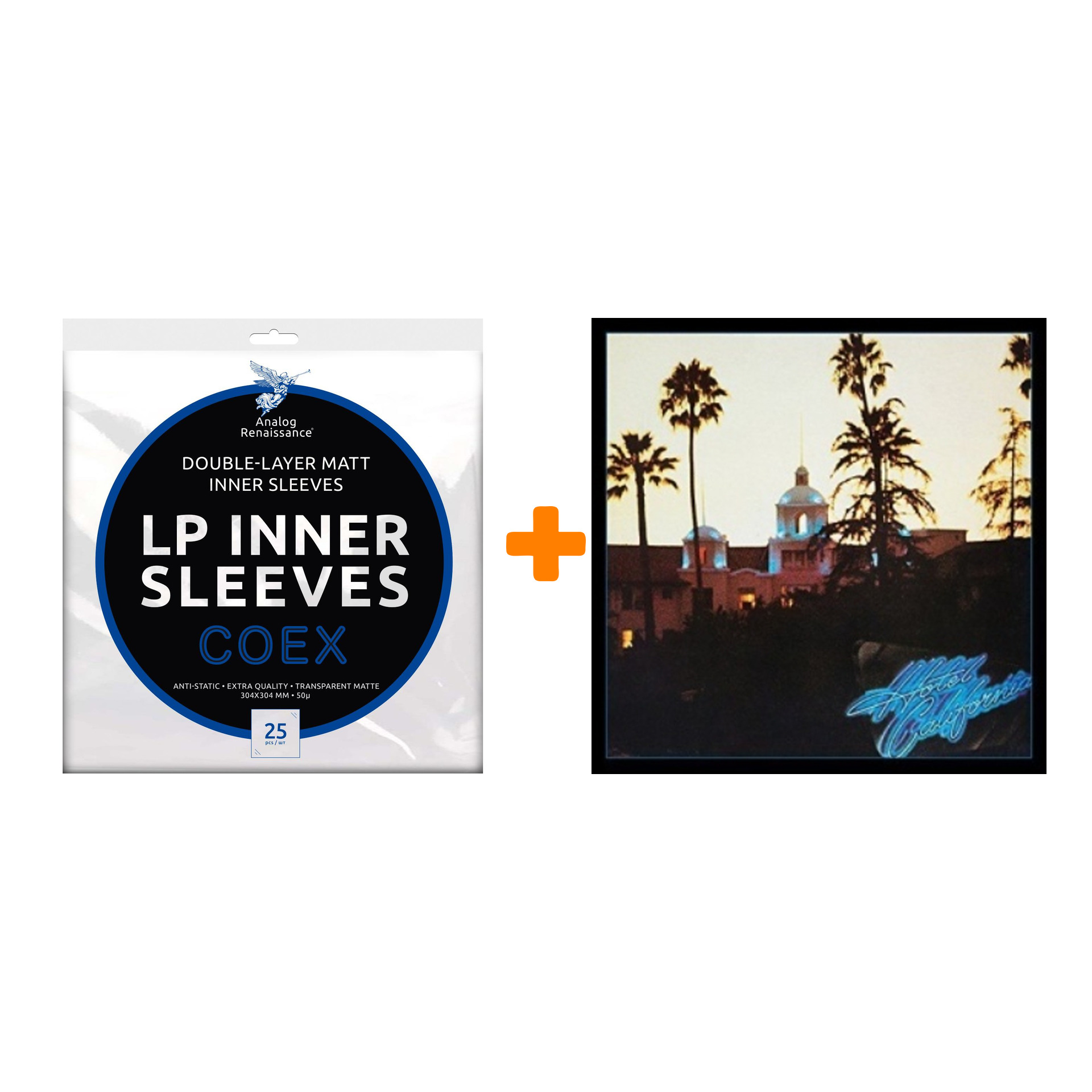 EAGLES Hotel California LP + Конверты внутренние COEX для грампластинок 12" 25шт Набор
EAGLES Hotel California LP + Конверты внутренние COEX для грампластинок 12" 25шт Набор