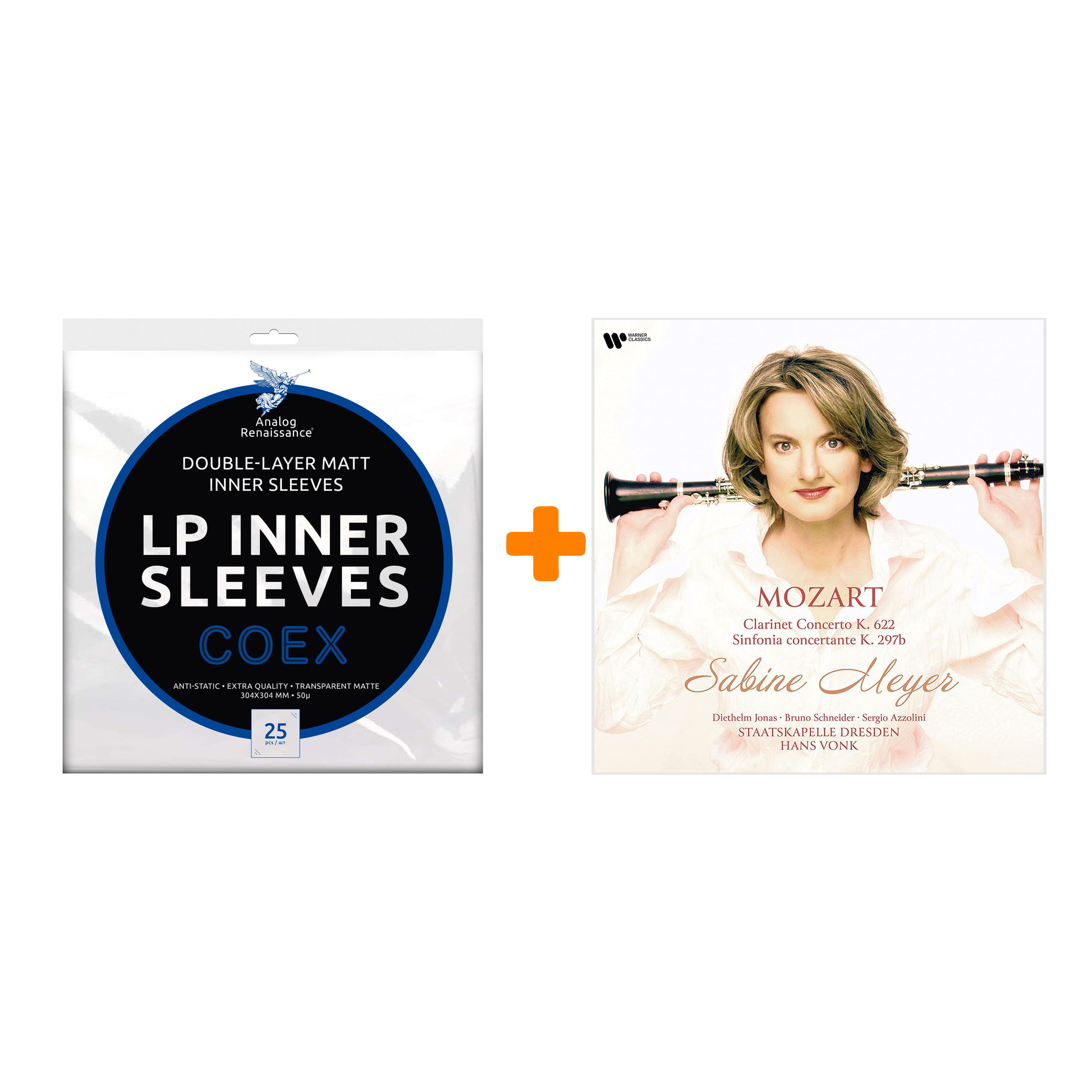 SABINE MEYER AND STAATSKAPELLE DRESDEN Mozart Clarinet Concerto K.622, Sinfonia Concertante K.297b LP + Конверты внутренние COEX для грампластинок
SABINE MEYER AND STAATSKAPELLE DRESDEN Mozart Clarinet Concerto K.622, Sinfonia Concertante K.297b LP + Конверты внутренние COEX для грампластинок