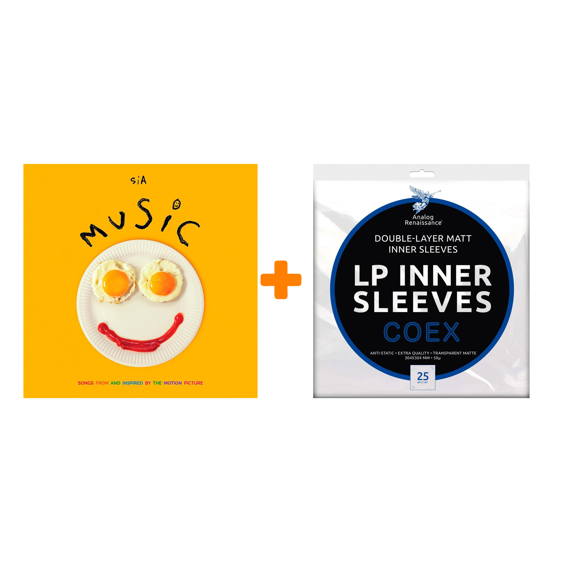 SIA Music Songs From And Inspired By The Motion Picture LP + Конверты внутренние COEX для грампластинок 12" 25шт Набор
SIA Music Songs From And Inspired By The Motion Picture LP + Конверты внутренние COEX для грампластинок 12" 25шт Набор