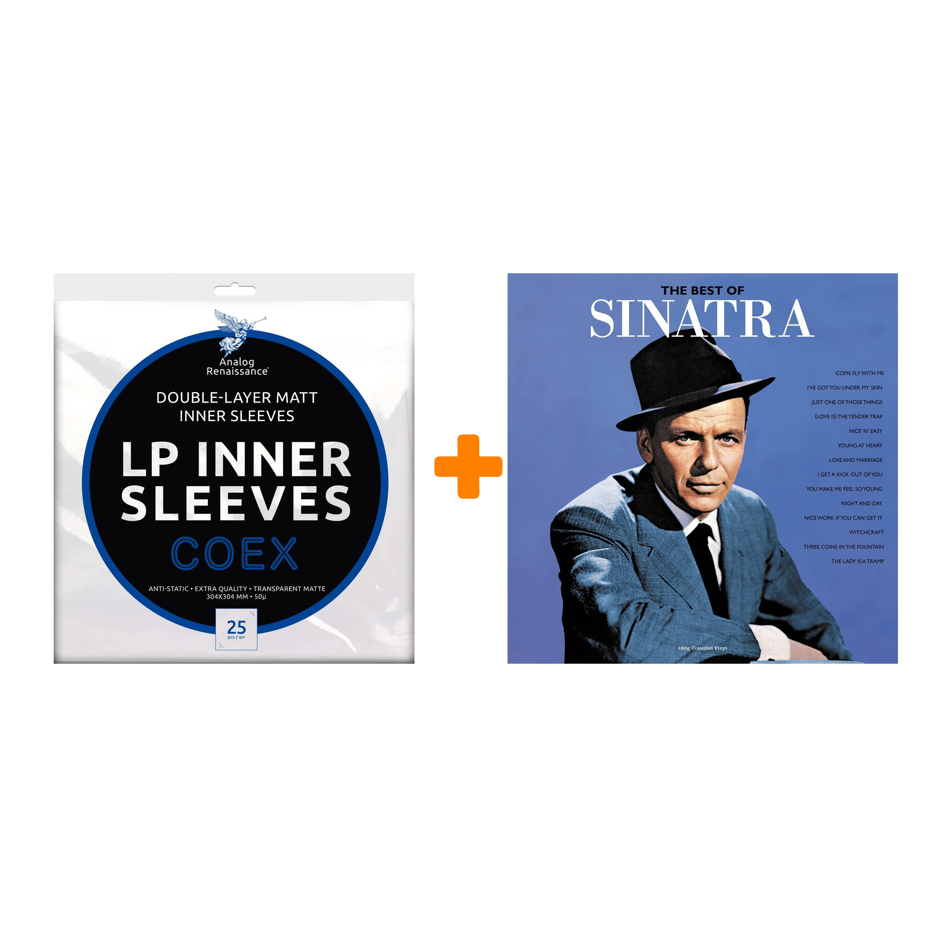 SINATRA FRANK Best Of Coloured Blue Vinyl LP + Конверты внутренние COEX для грампластинок 12" 25шт Набор
SINATRA FRANK Best Of Coloured Blue Vinyl LP + Конверты внутренние COEX для грампластинок 12" 25шт Набор