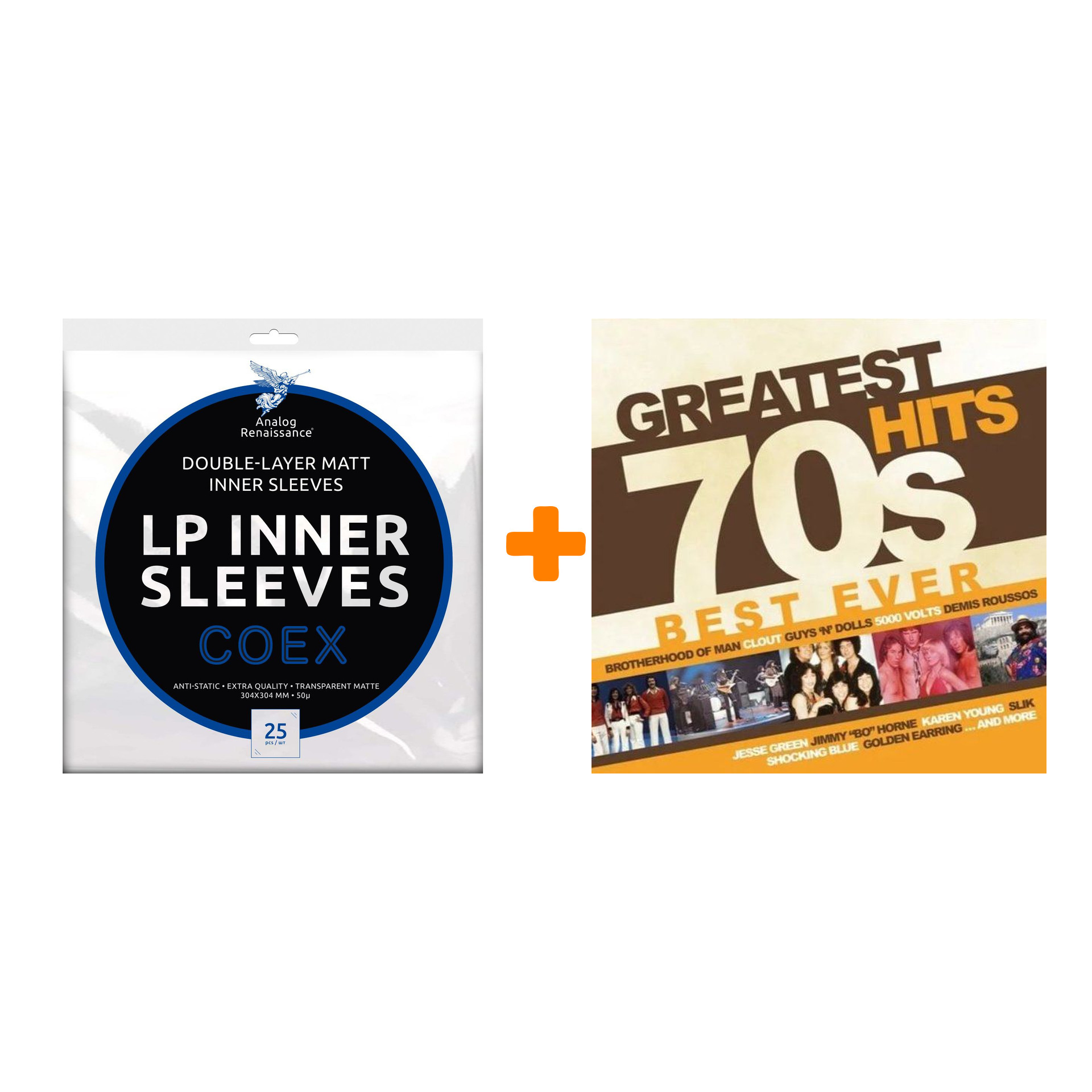 V/A Greatest 70s Hits Best Ever Coloured Vinyl LP + Конверты внутренние COEX для грампластинок 12" 25шт Набор
V/A Greatest 70s Hits Best Ever Coloured Vinyl LP + Конверты внутренние COEX для грампластинок 12" 25шт Набор