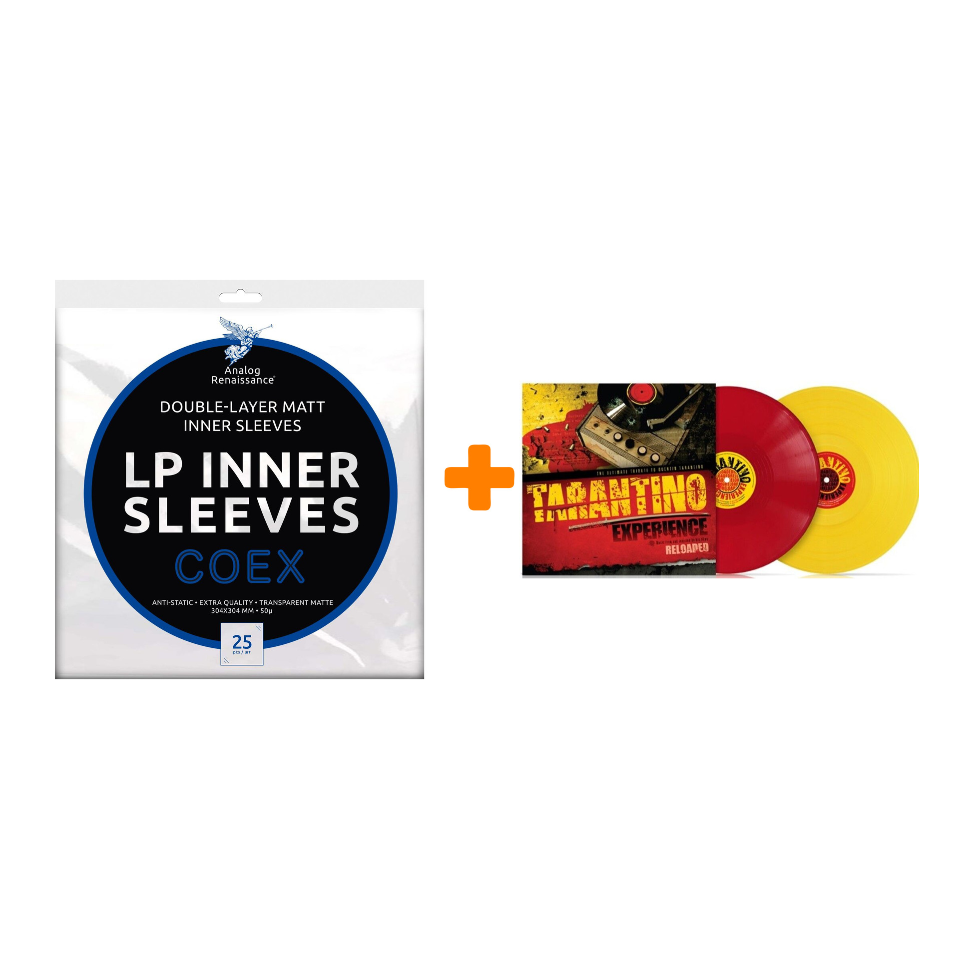 V/A Tarantino Experience Reloaded Coloured Red & Yellow Vinyl 2LP + Конверты внутренние COEX для грампластинок 12" 25шт Набор
V/A Tarantino Experience Reloaded Coloured Red & Yellow Vinyl 2LP + Конверты внутренние COEX для грампластинок 12" 25шт Набор