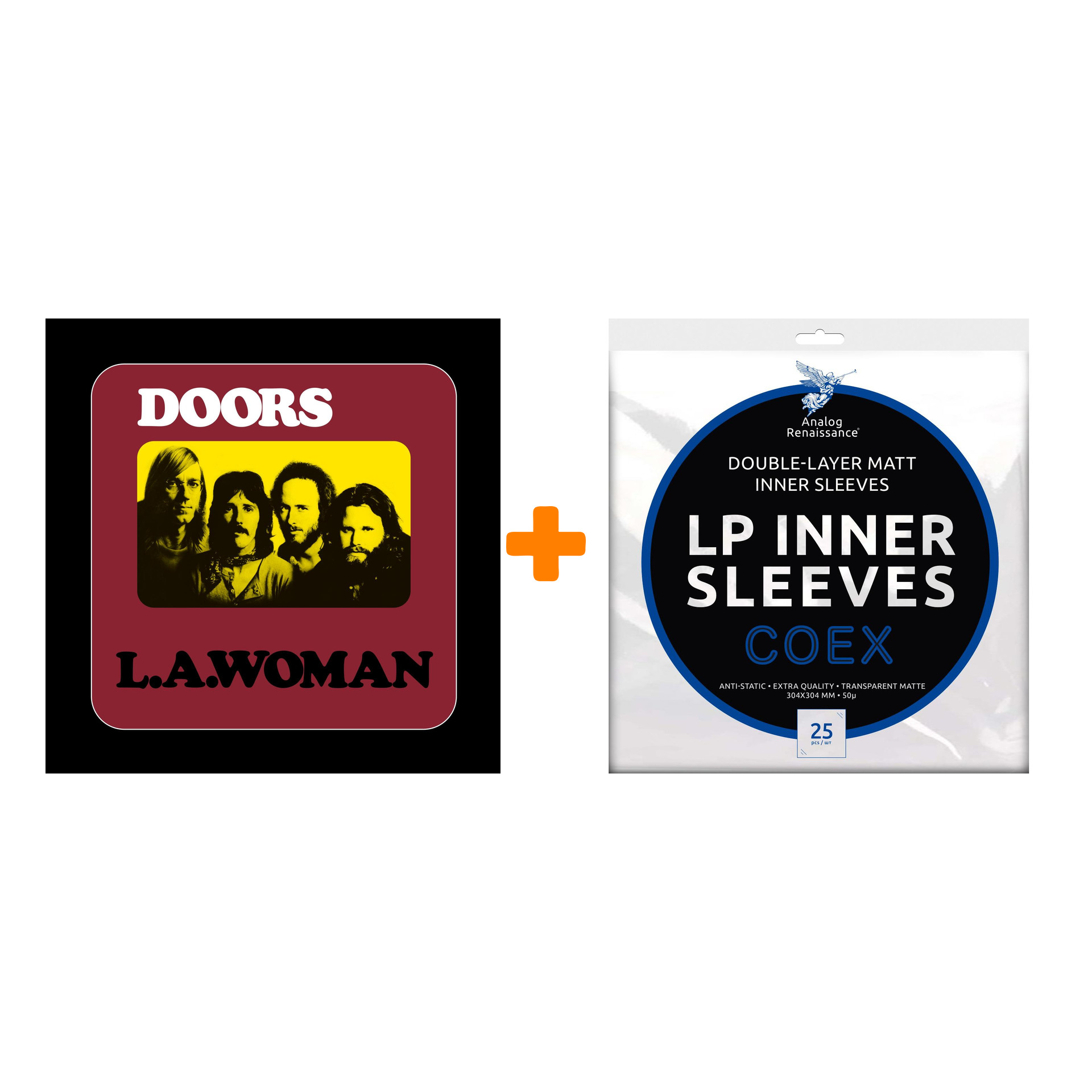 THE DOORS L.A. Woman 50th Anniversary LP+3CD + Конверты внутренние COEX для грампластинок 12" 25шт Набор
THE DOORS L.A. Woman 50th Anniversary LP+3CD + Конверты внутренние COEX для грампластинок 12" 25шт Набор