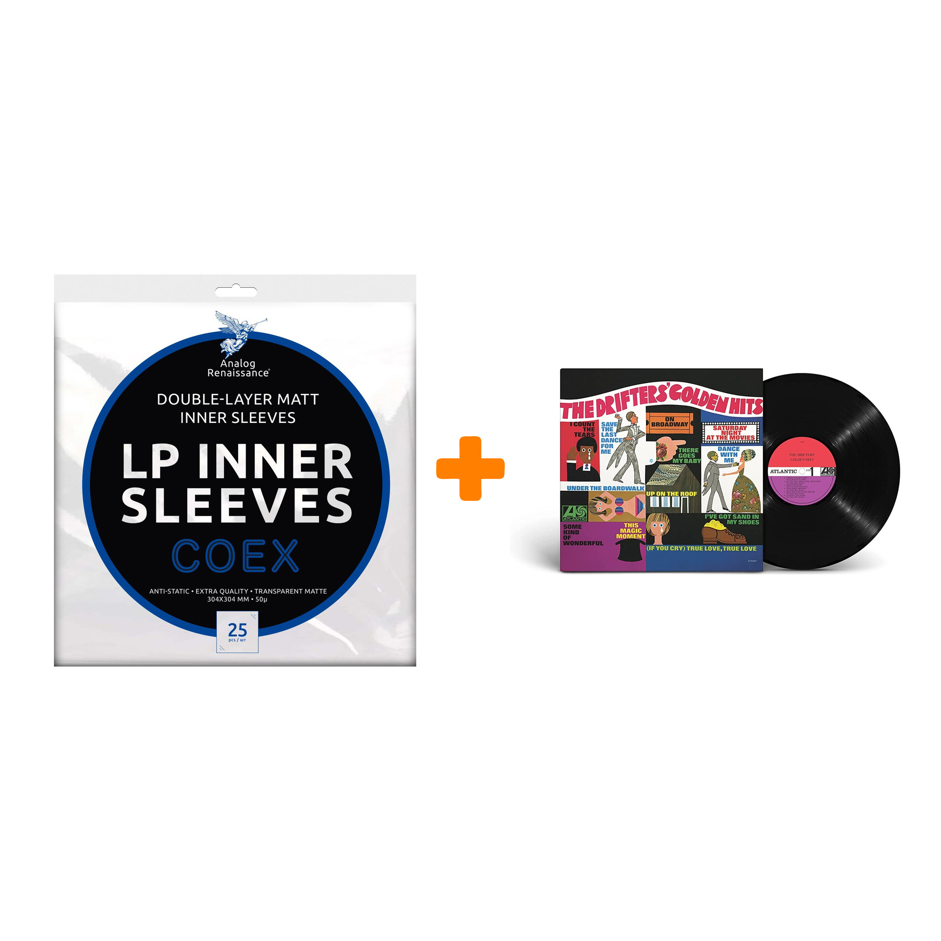 THE DRIFTERS Golden Hits LP + Конверты внутренние COEX для грампластинок 12" 25шт Набор
THE DRIFTERS Golden Hits LP + Конверты внутренние COEX для грампластинок 12" 25шт Набор