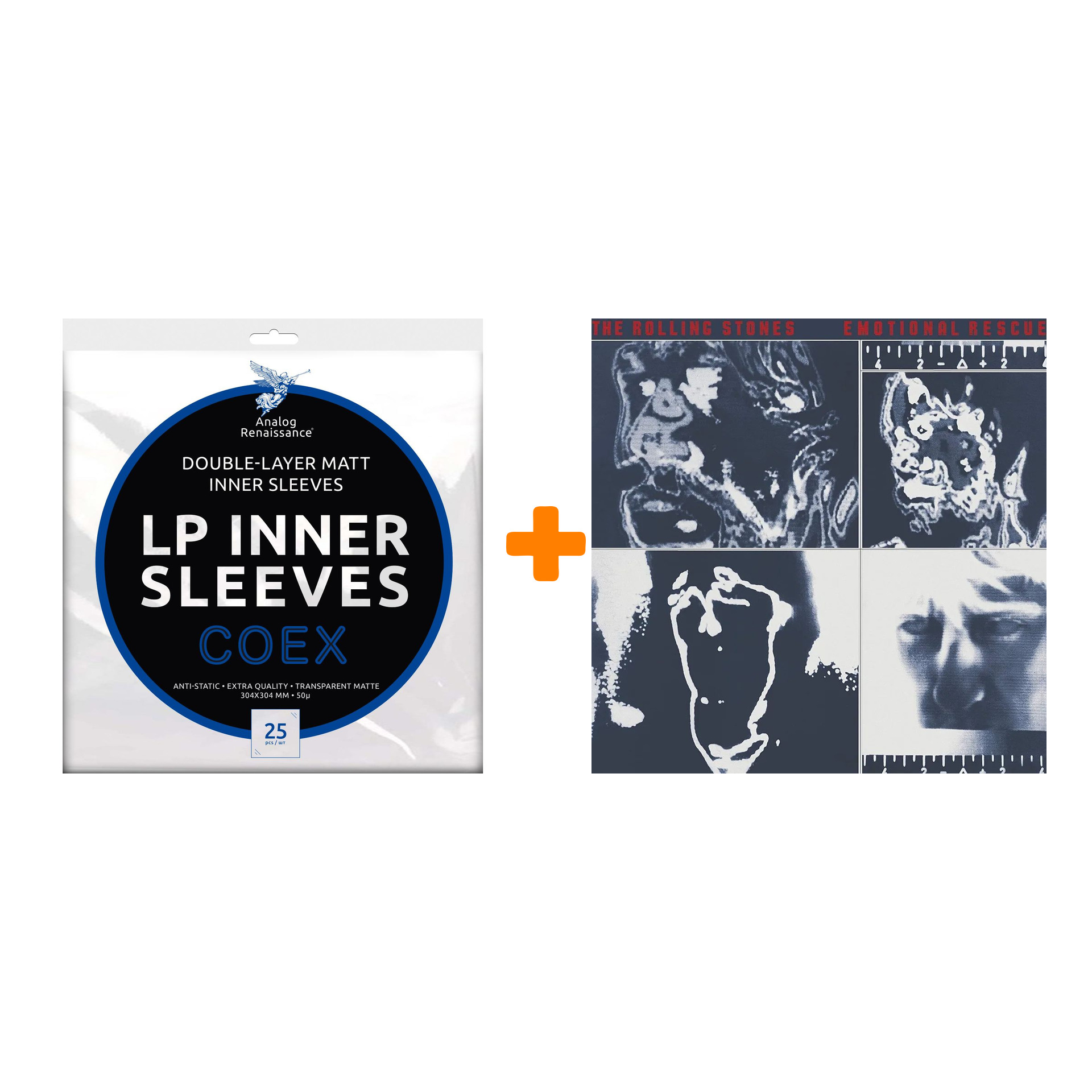 THE ROLLING STONES Emotional Rescue LP + Конверты внутренние COEX для грампластинок 12" 25шт Набор
THE ROLLING STONES Emotional Rescue LP + Конверты внутренние COEX для грампластинок 12" 25шт Набор