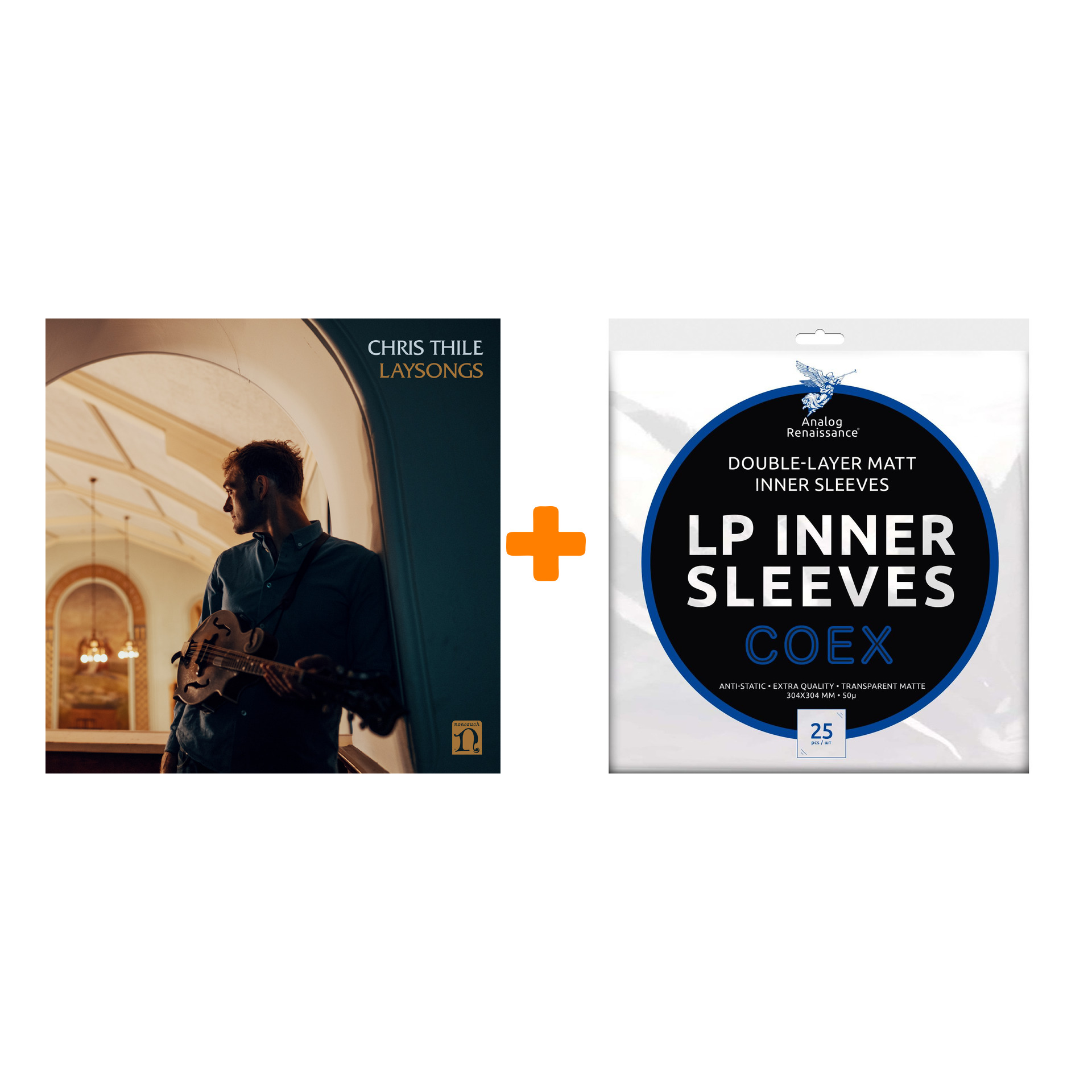 THILE CHRIS Laysongs LP + Конверты внутренние COEX для грампластинок 12" 25шт Набор
THILE CHRIS Laysongs LP + Конверты внутренние COEX для грампластинок 12" 25шт Набор