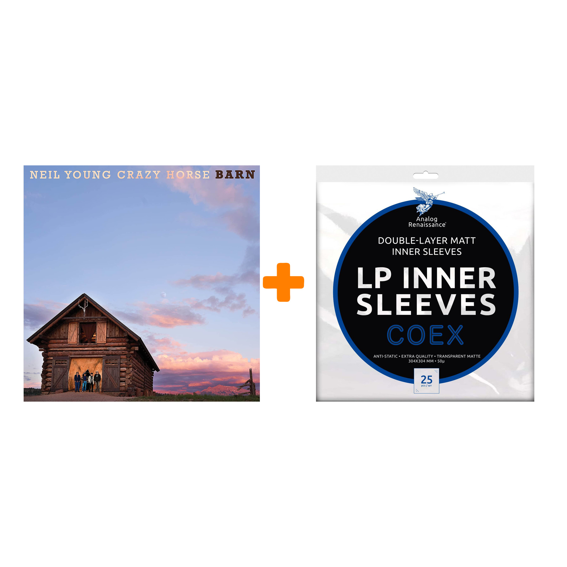 YOUNG NEIL & CRAZY HORSE Barn Limited Edition LP + Конверты внутренние COEX для грампластинок 12" 25шт Набор
YOUNG NEIL & CRAZY HORSE Barn Limited Edition LP + Конверты внутренние COEX для грампластинок 12" 25шт Набор