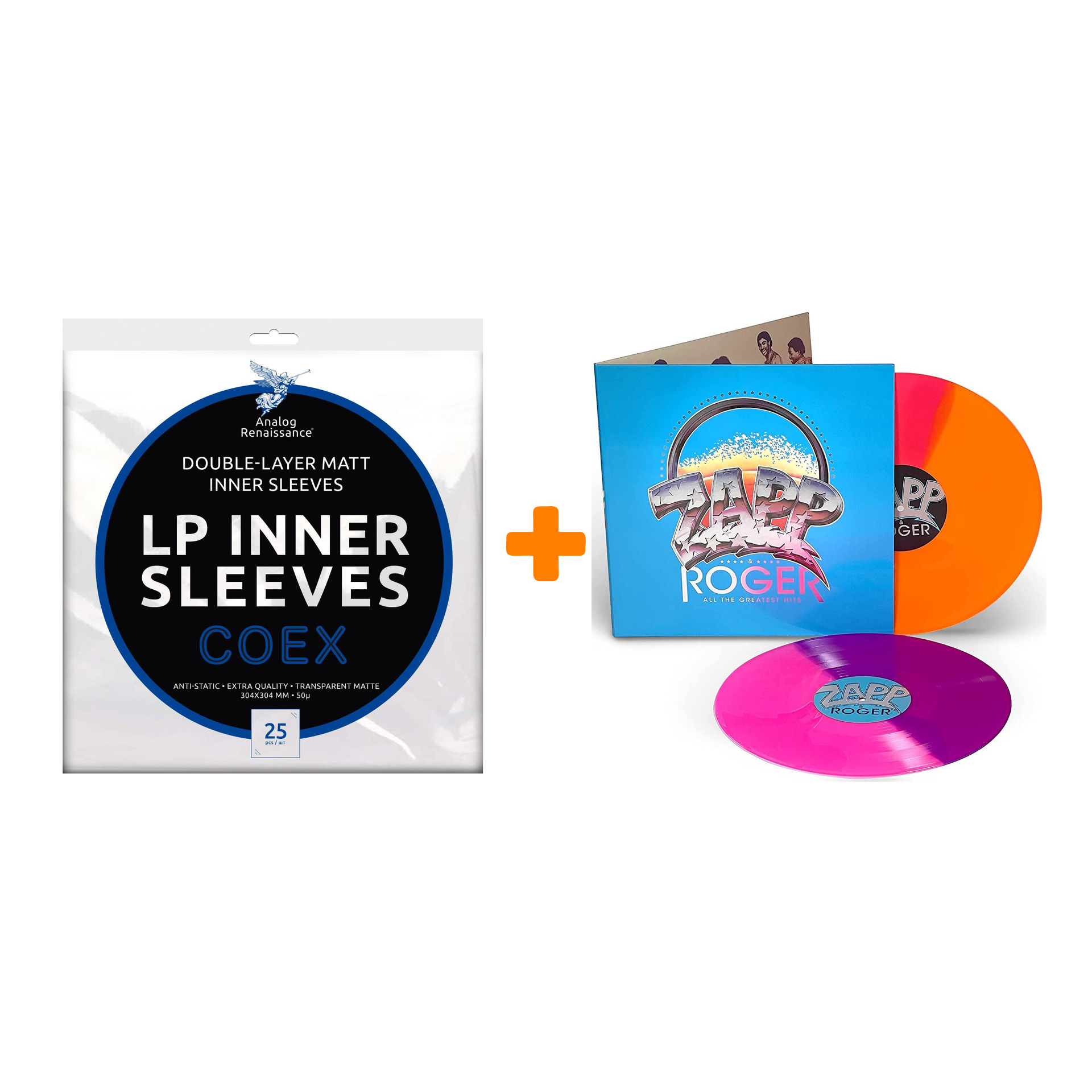 ZAPP & ROGER All The Greatest Hits Coloured Vinyl 2LP + Конверты внутренние COEX для грампластинок 12" 25шт Набор
ZAPP & ROGER All The Greatest Hits Coloured Vinyl 2LP + Конверты внутренние COEX для грампластинок 12" 25шт Набор