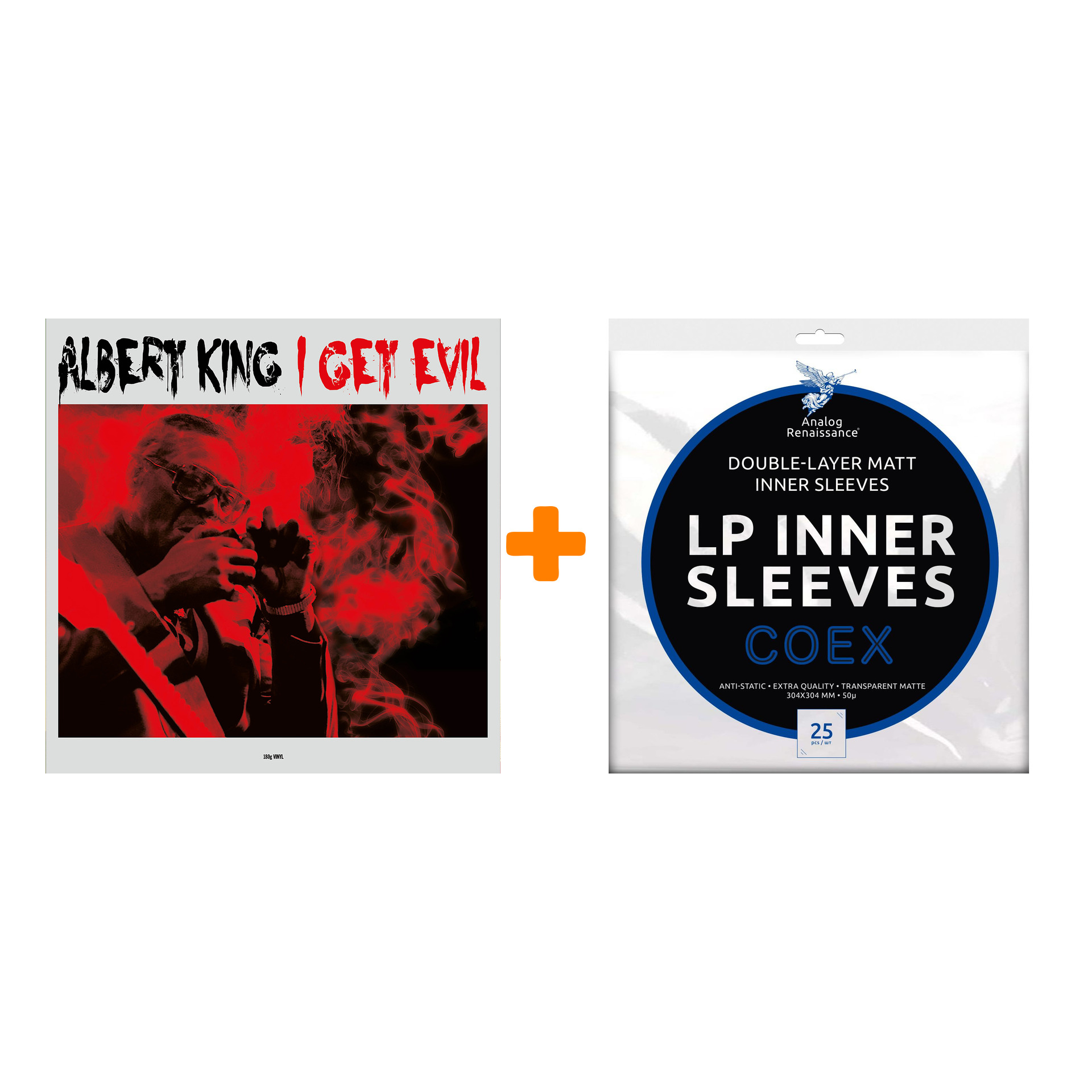KING ALBERT I Get Evil LP + Конверты внутренние COEX для грампластинок 12" 25шт Набор
KING ALBERT I Get Evil LP + Конверты внутренние COEX для грампластинок 12" 25шт Набор