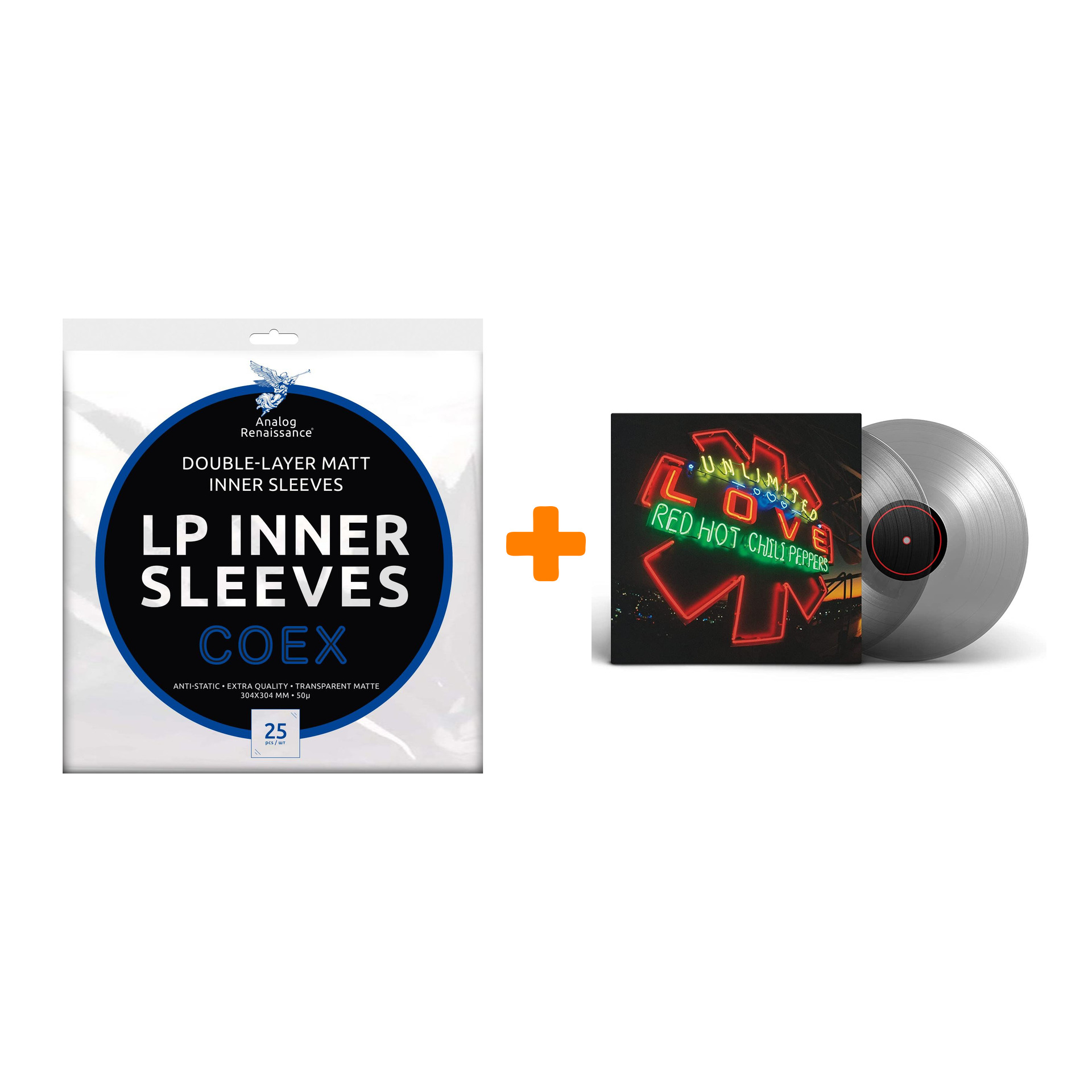 RED HOT CHILI PEPPERS Unlimited Love Clear Vinyl 2LP + Конверты внутренние COEX для грампластинок 12" 25шт Набор
RED HOT CHILI PEPPERS Unlimited Love Clear Vinyl 2LP + Конверты внутренние COEX для грампластинок 12" 25шт Набор