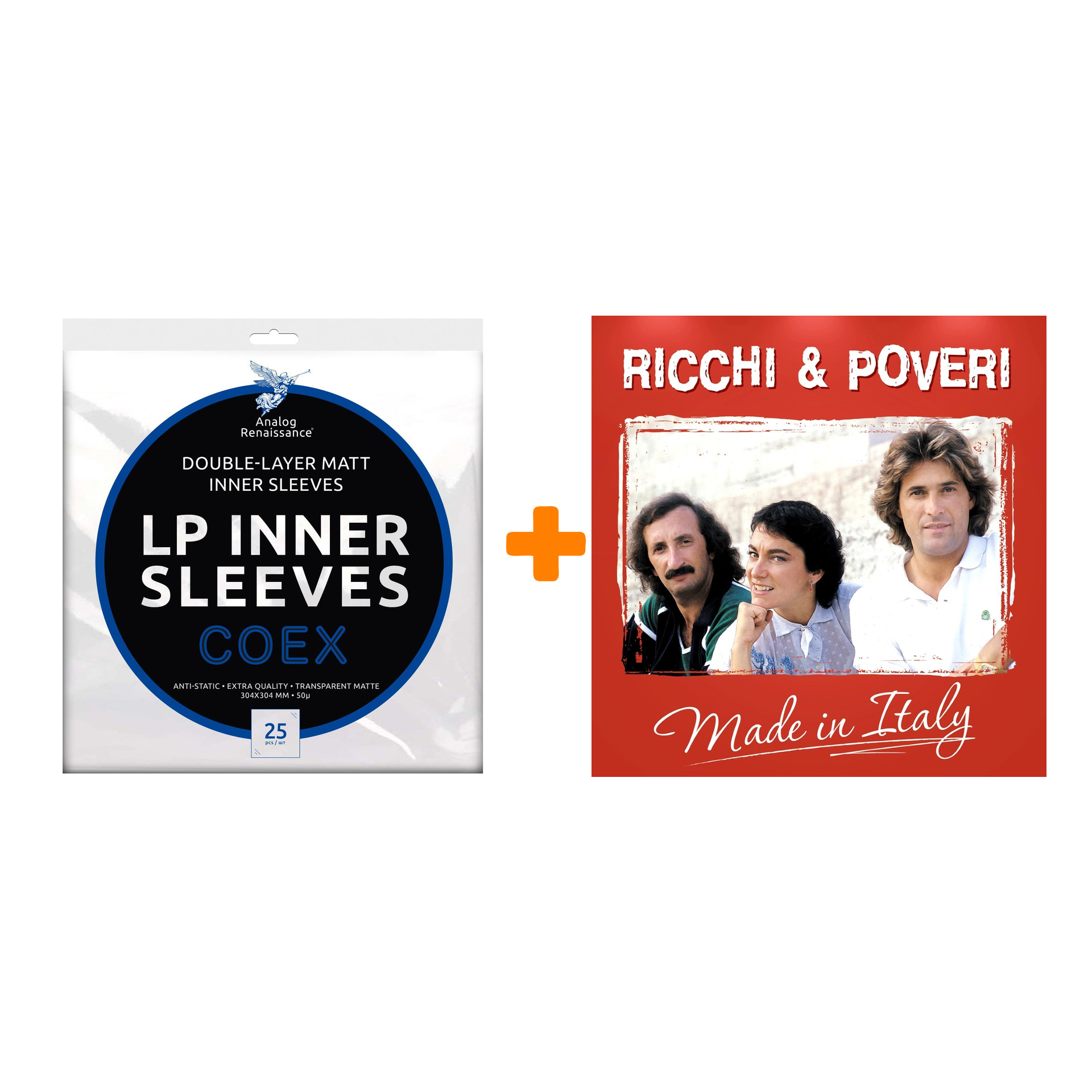 RICCHI E POVERI Made In Italy LP + Конверты внутренние COEX для грампластинок 12" 25шт Набор
RICCHI E POVERI Made In Italy LP + Конверты внутренние COEX для грампластинок 12" 25шт Набор